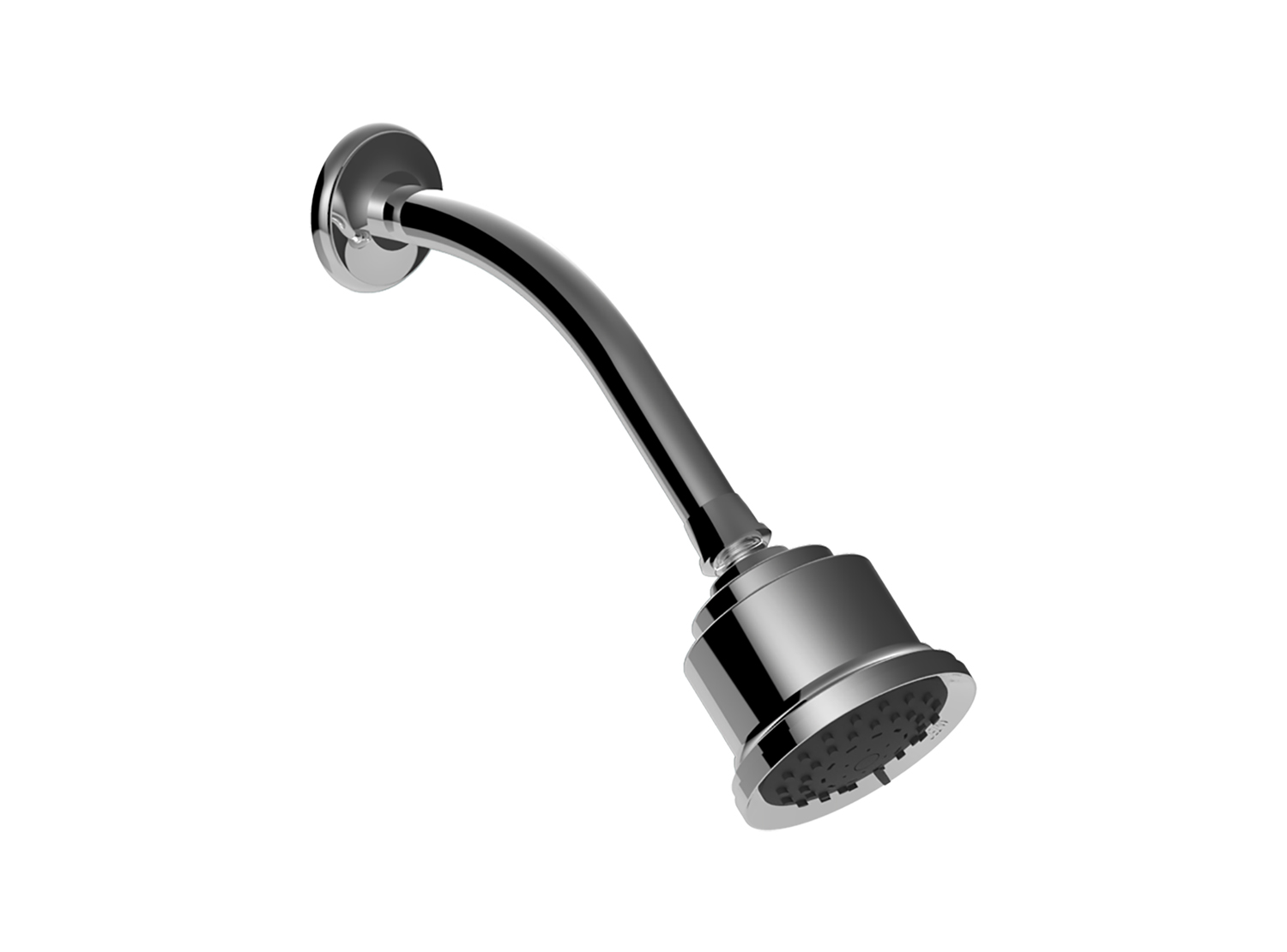 Santec 70853510 Alexis Cylindrical Shower Head with Arm and Round Flange - Polished Chrome