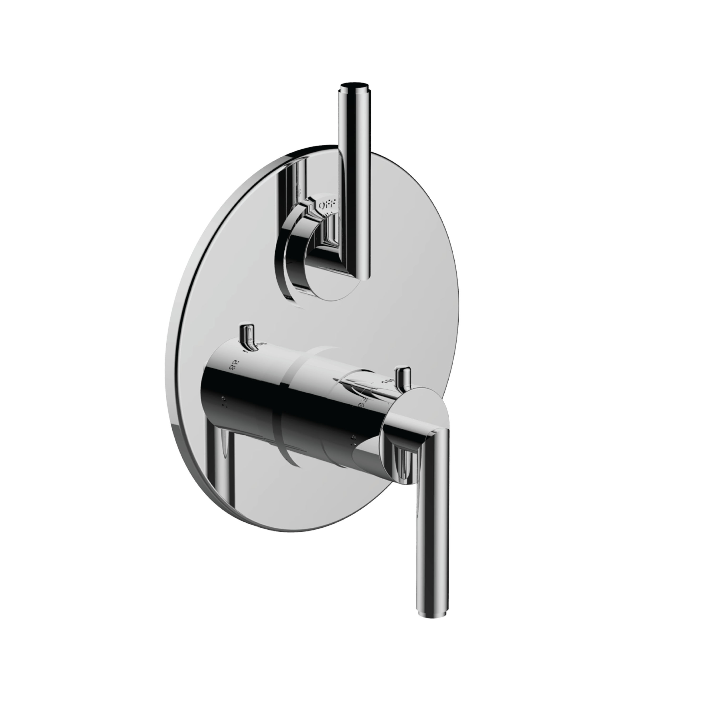 Santec 7095FO10-TM 1/2" Thermostatic Trim with Fo Handle and Volume Control - Polished Chrome