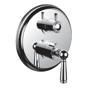 Santec 7096EP10-TM 1/2" Thermostatic Trim with Ep Handle and 2-Way Diverter (Shared) - Polished Chrome