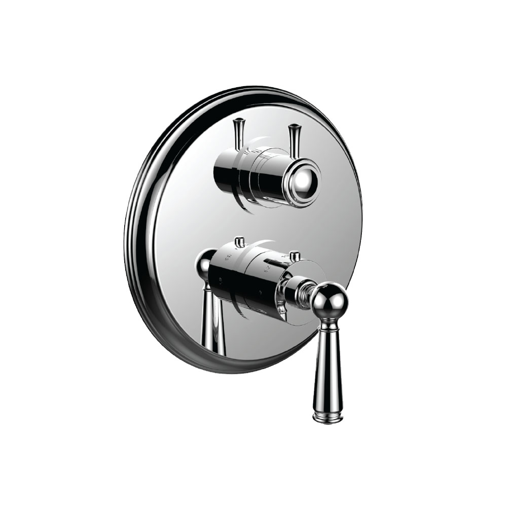 Santec 7099EP10-TM 1/2" Thermostatic Trim with Ep Handle and 3-Way Diverter - Polished Chrome