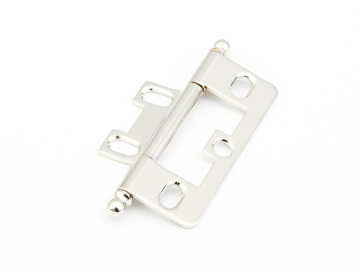 Schaub 1100B-PN Hinge, Ball Tip Non-Mortise, Polished Nickel - Polished Nickel - Click Image to Close