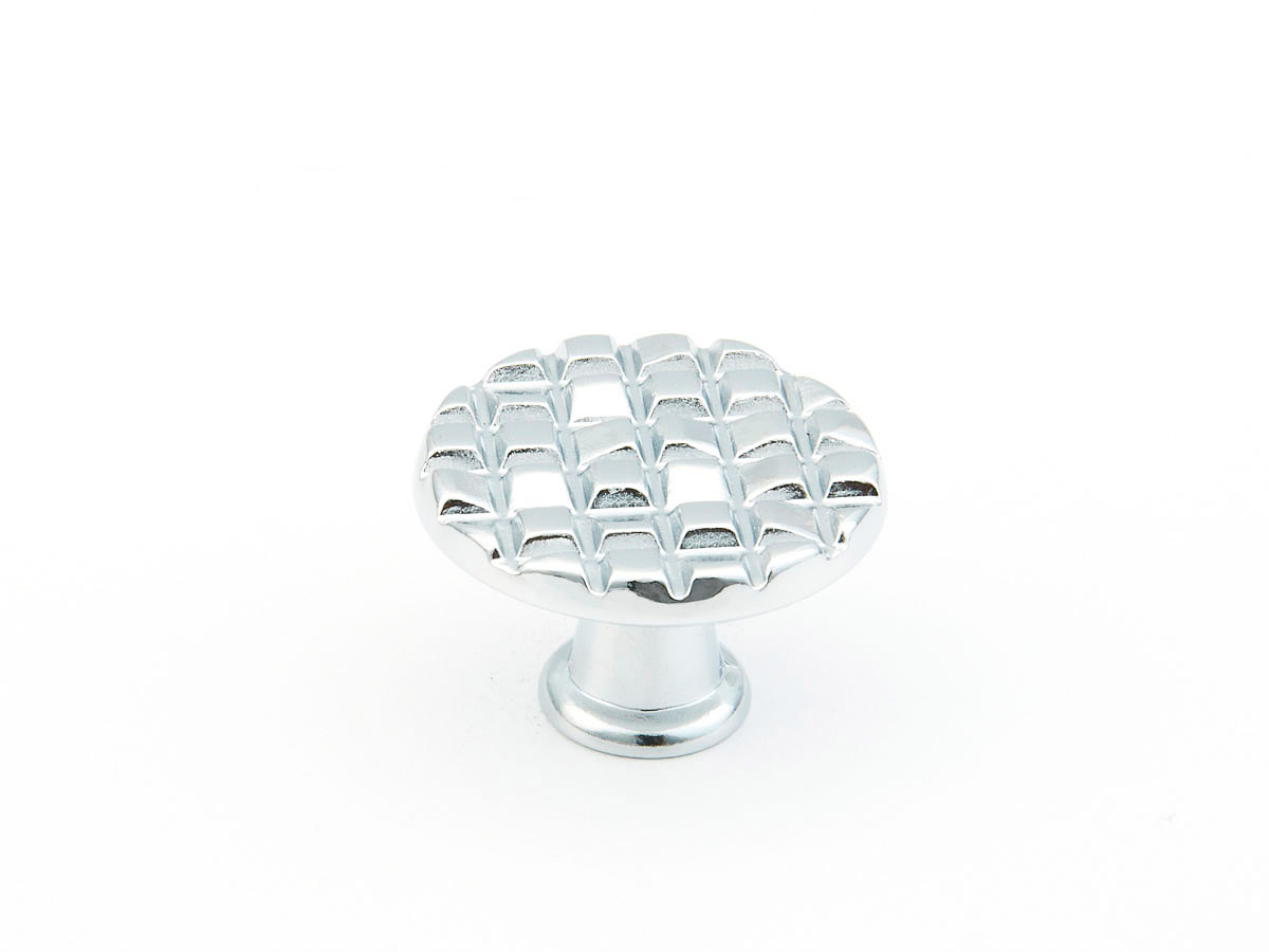 Schaub 2370-26 Small Round Knob, Polished Chrome, 1-1/8" Dia - Polished Chrome