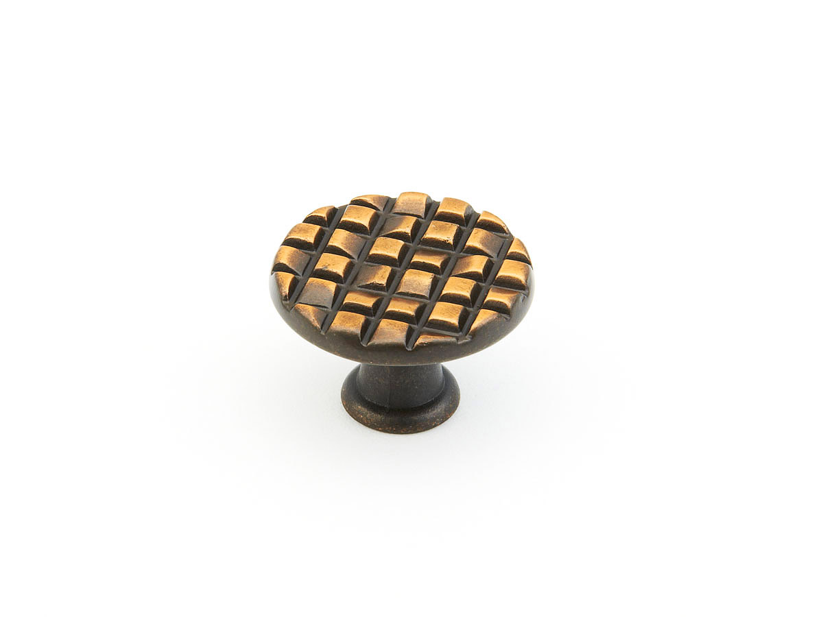 Schaub 2370-FAB Small Round Knob, French Antique Bronze, 1-1/8" Dia - French Antique Bronze