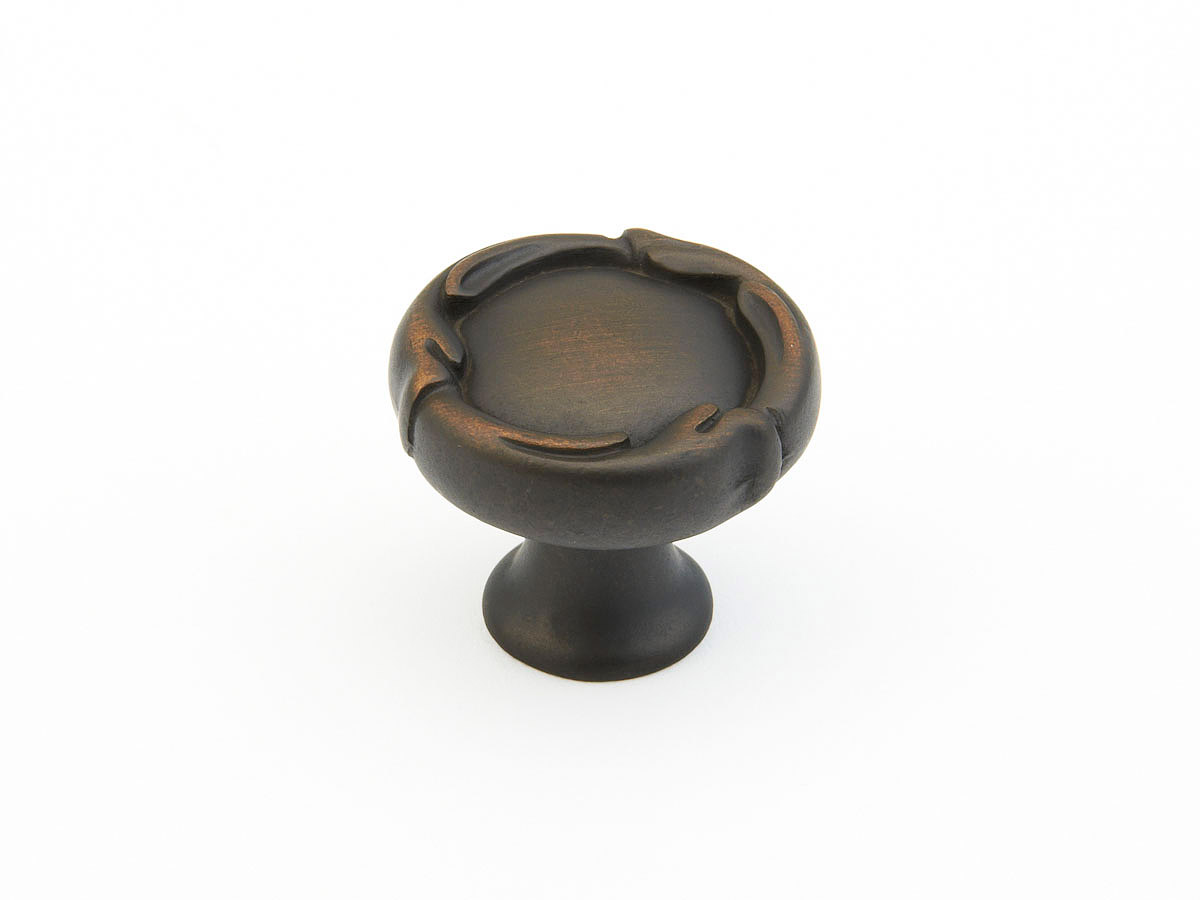 Schaub 260-ABZ Round Knob, Ancient Bronze, 1-5/16" Dia - Ancient Bronze