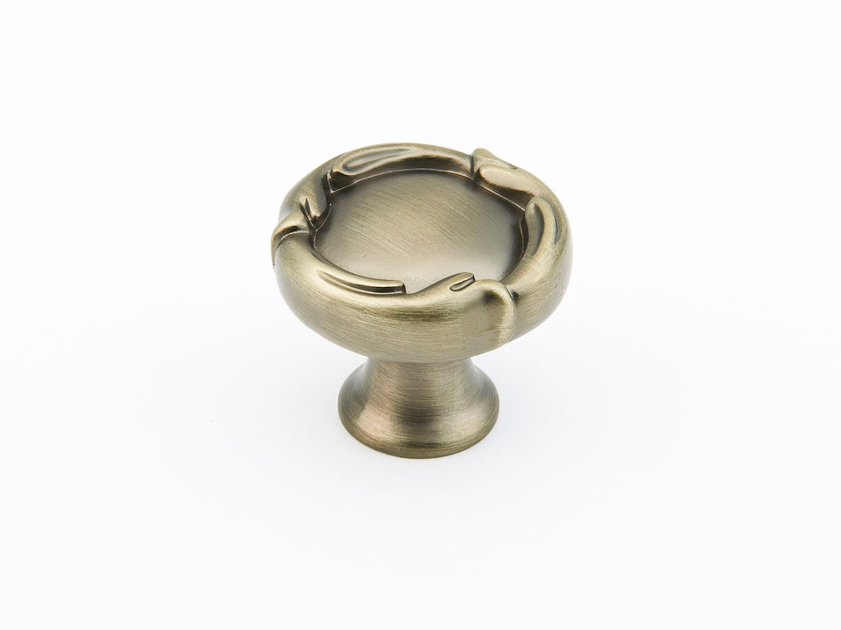 Schaub 260-AN Round Knob, Antique Nickel, 1-5/16" Dia - Antique Nickel