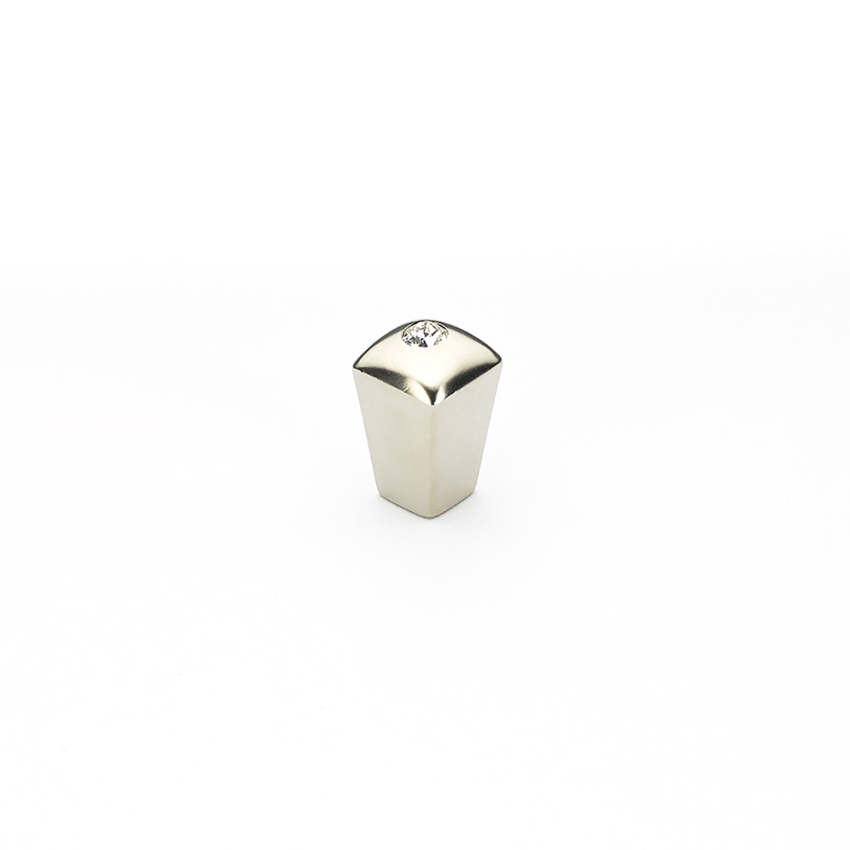 Schaub 299-15 Knob,Satin Nickel with Crystal, 1/2" - Satin Nickel