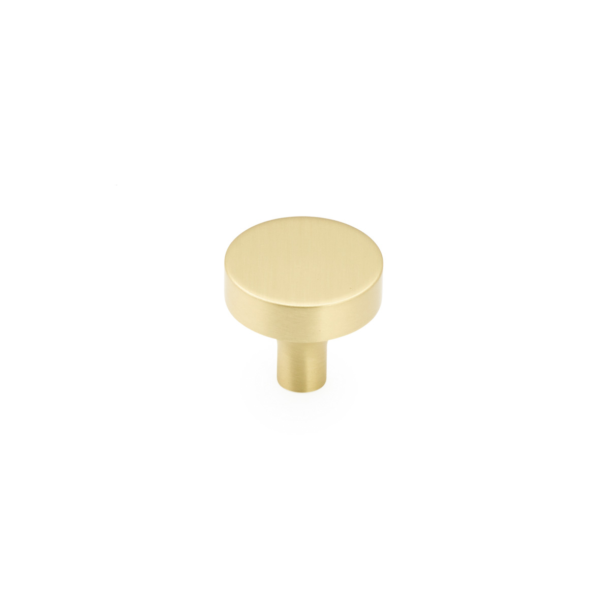 Schaub 470-SB Round Knob, Satin Brass, 1-1/4" Dia - Satin Brass