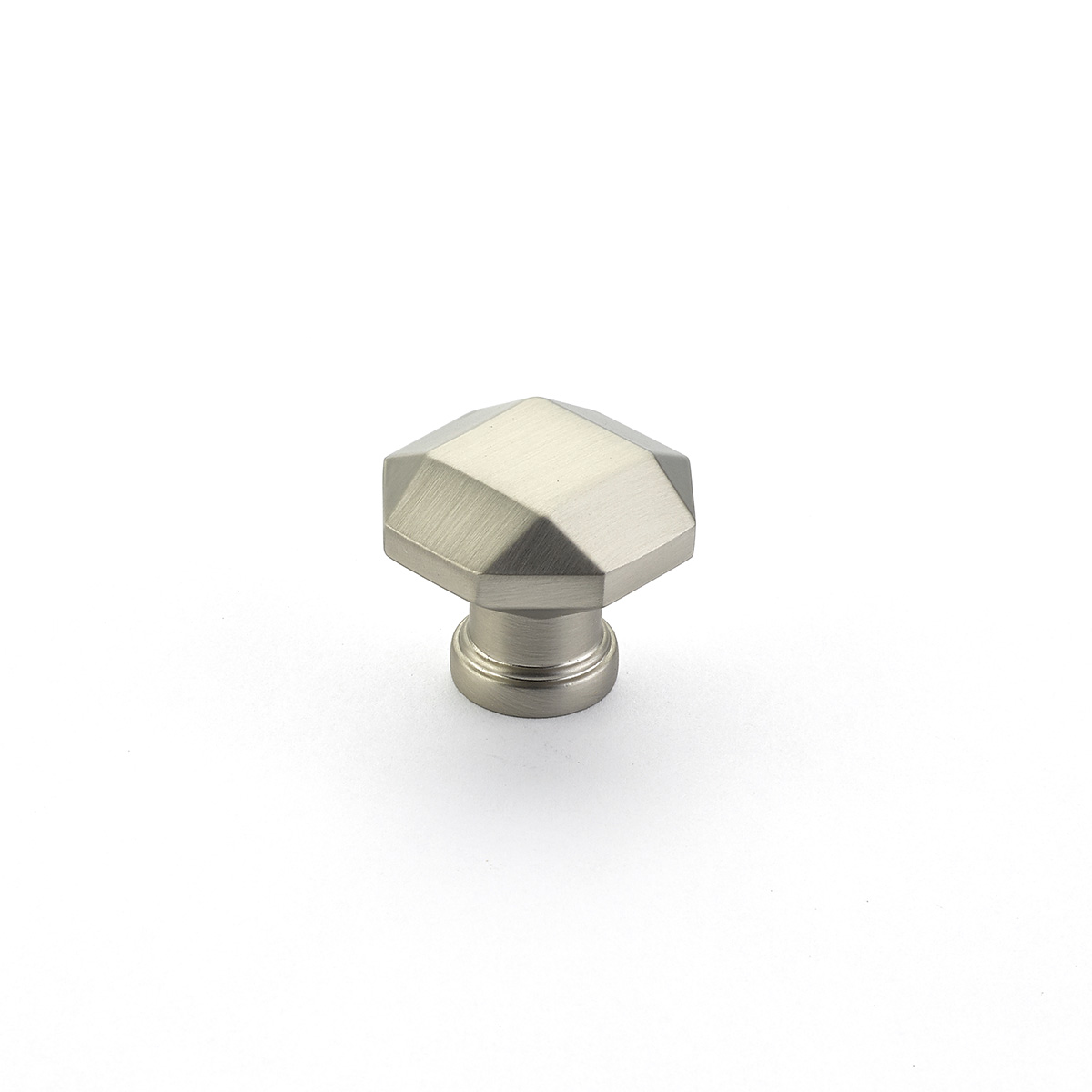 Schaub 531-15 Faceted Knob,Satin Nickel, 1-1/4" Dia - Satin Nickel