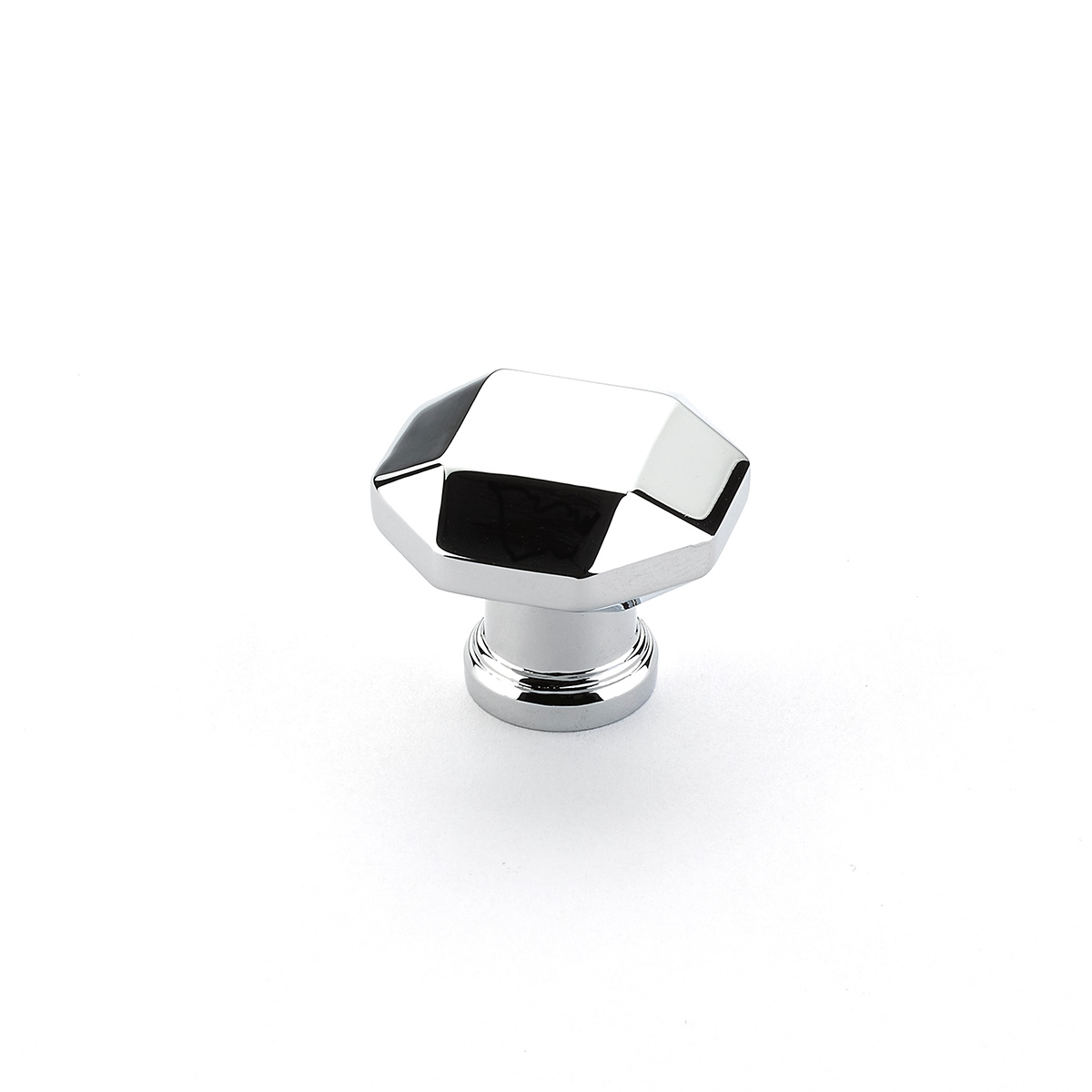 Schaub 531-26 Faceted Knob, Polished Chrome, 1-1/4" Dia - Polished Chrome