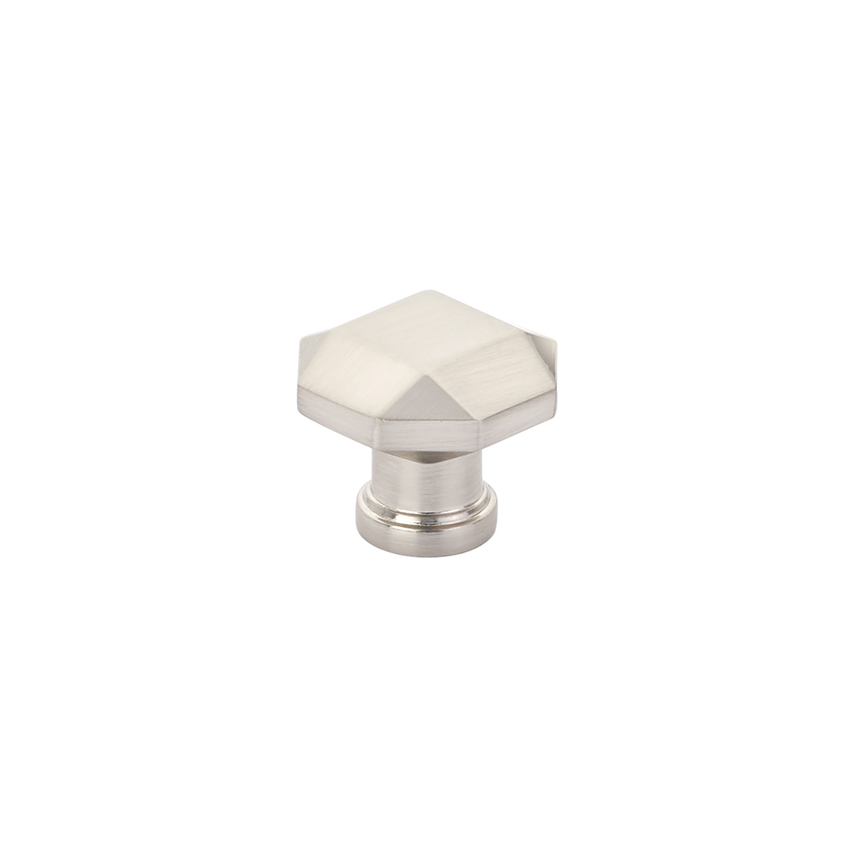 Schaub 531-BN Faceted Knob, Brushed Nickel, 1-1/4" Dia - Brushed Nickel