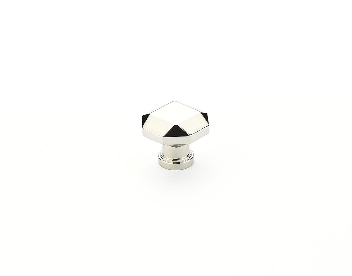 Schaub 531-PN Faceted Knob, Polished Nickel, 1-1/4" Dia - Polished Nickel