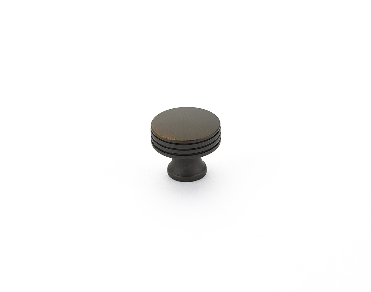 Schaub 532-ABZ Round Knob, Ancient Bronze, 1-1/4" Dia - Ancient Bronze