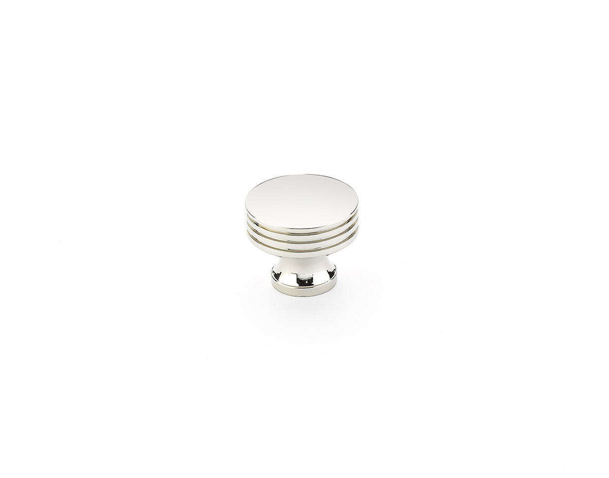 Schaub 532-PN Round Knob, Polished Nickel, 1-1/4" Dia - Polished Nickel