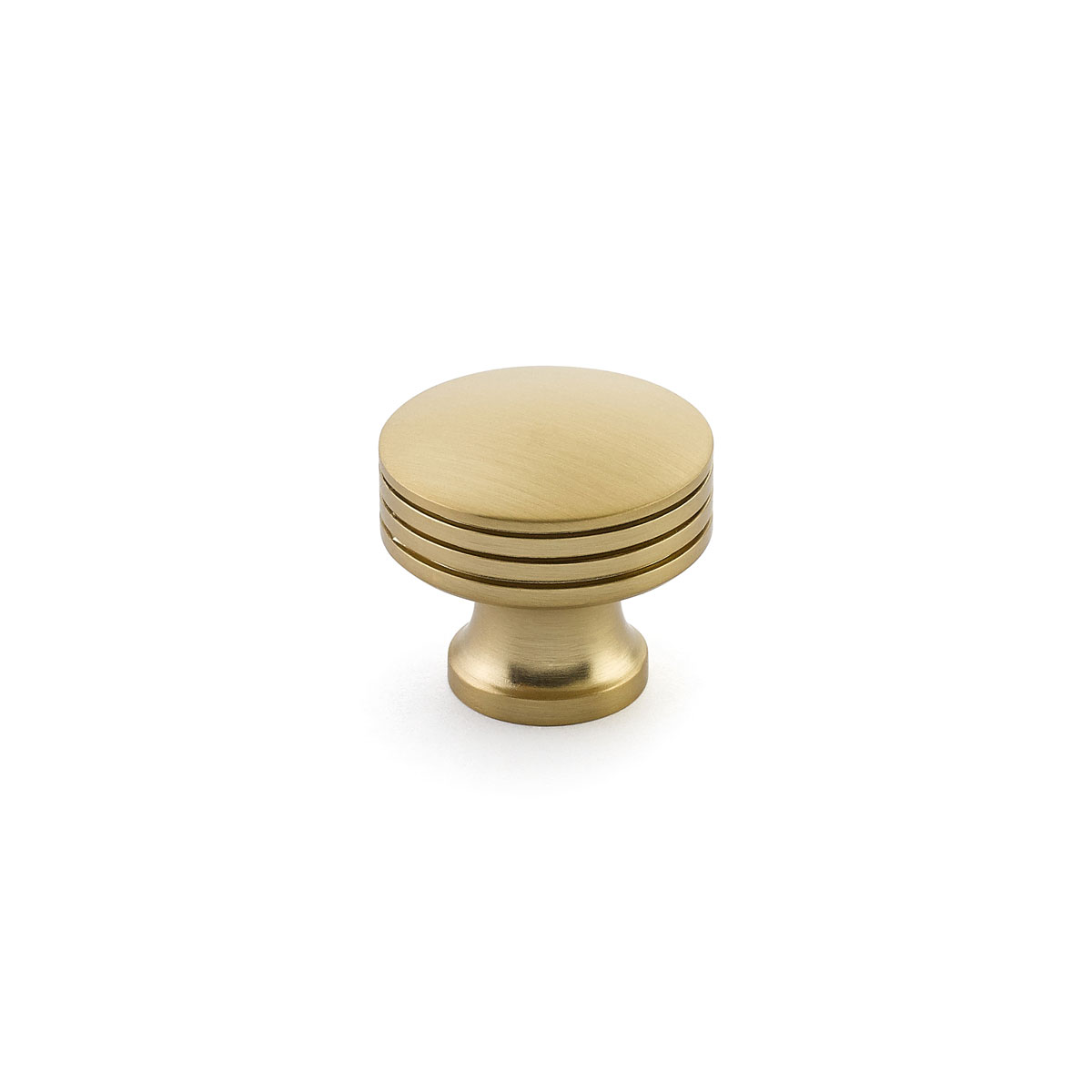 Schaub 532-SSB Round Knob, Signature Satin Brass, 1-1/4" Dia - Signature Satin Brass
