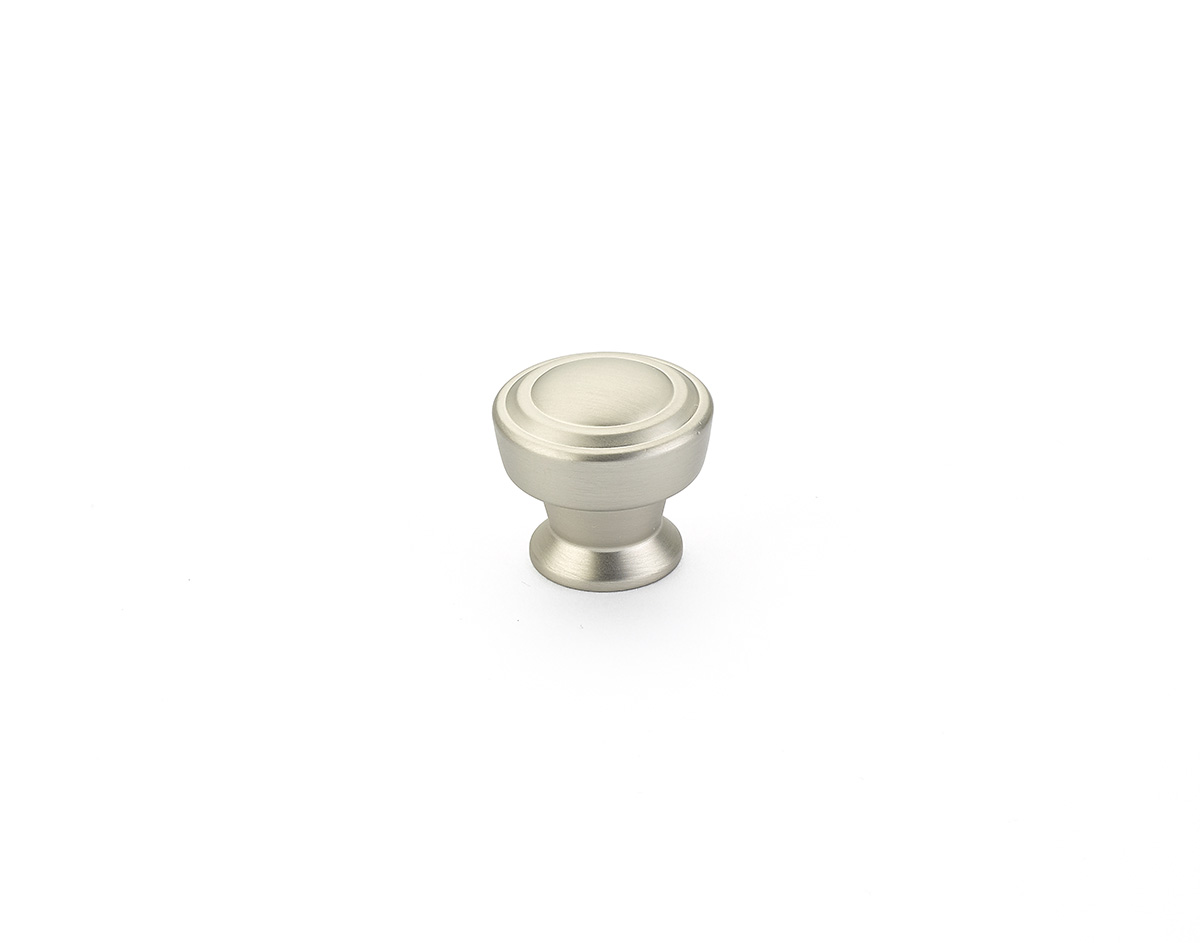Schaub 533-15 Round Knob,Satin Nickel, 1-1/4" Dia - Satin Nickel
