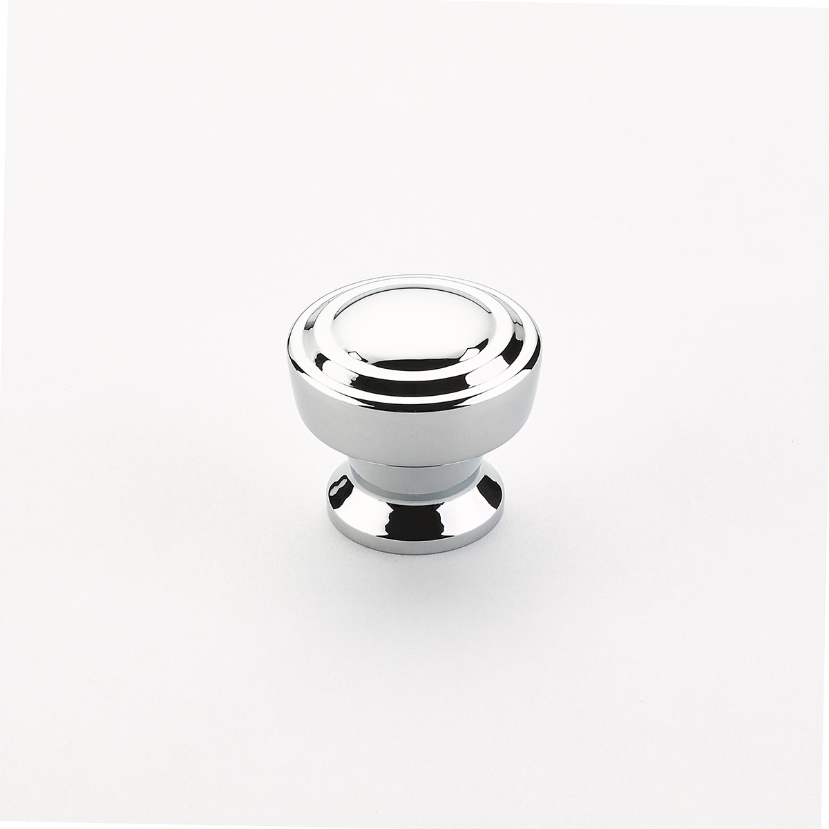 Schaub 533-26 Round Knob, Polished Chrome, 1-1/4" Dia - Polished Chrome