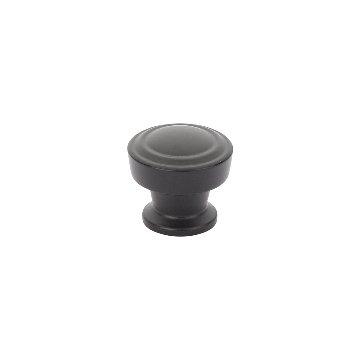 Schaub 533-MB Round Knob, Matte Black, 1-1/4" Dia - Matte Black