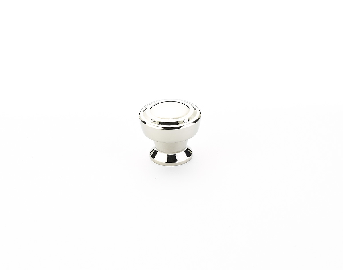 Schaub 533-PN Round Knob, Polished Nickel, 1-1/4" Dia - Polished Nickel