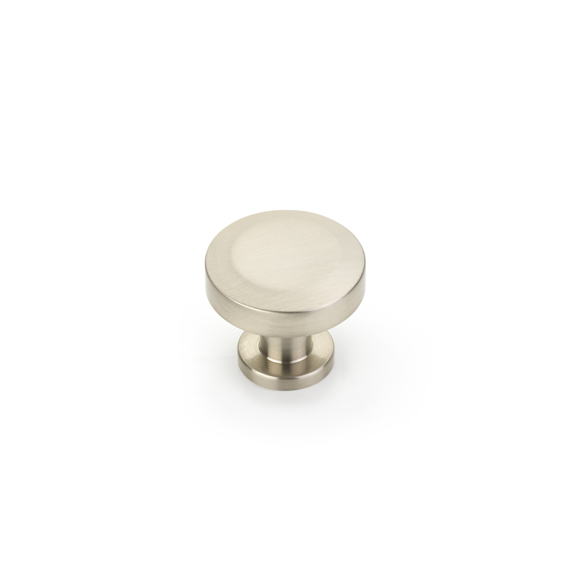 Schaub 550-BN Round Knob, Brushed Nickel, 1-1/4" Dia - Brushed Nickel