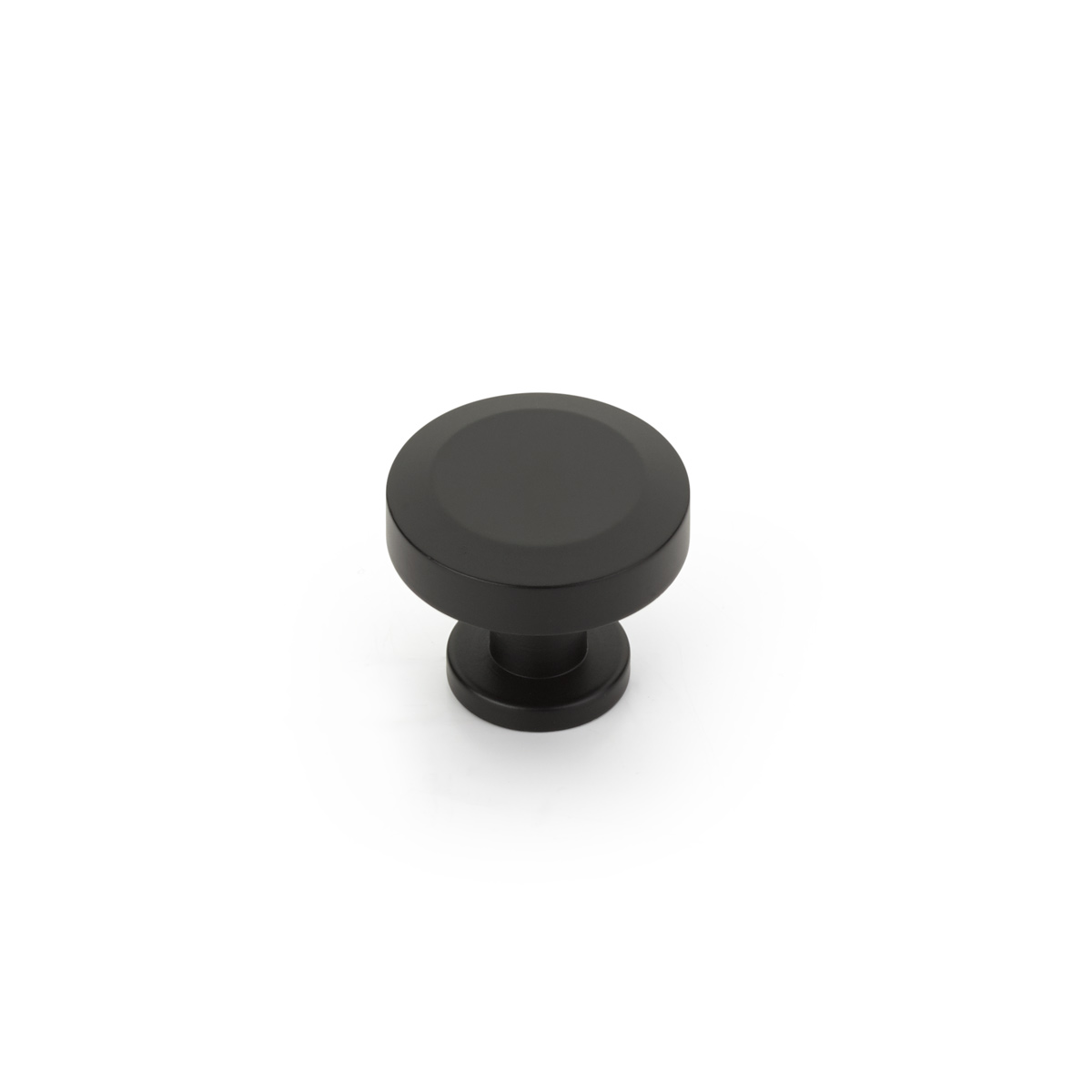 Schaub 550-MB Round Knob, Matte Black, 1-1/4" Dia - Matte Black