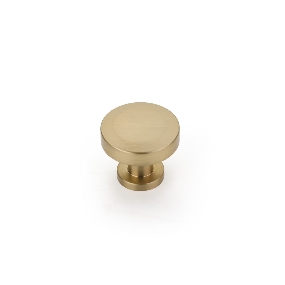 Schaub 550-SSB Round Knob, Signature Satin Brass, 1-1/4" Dia - Signature Satin Brass