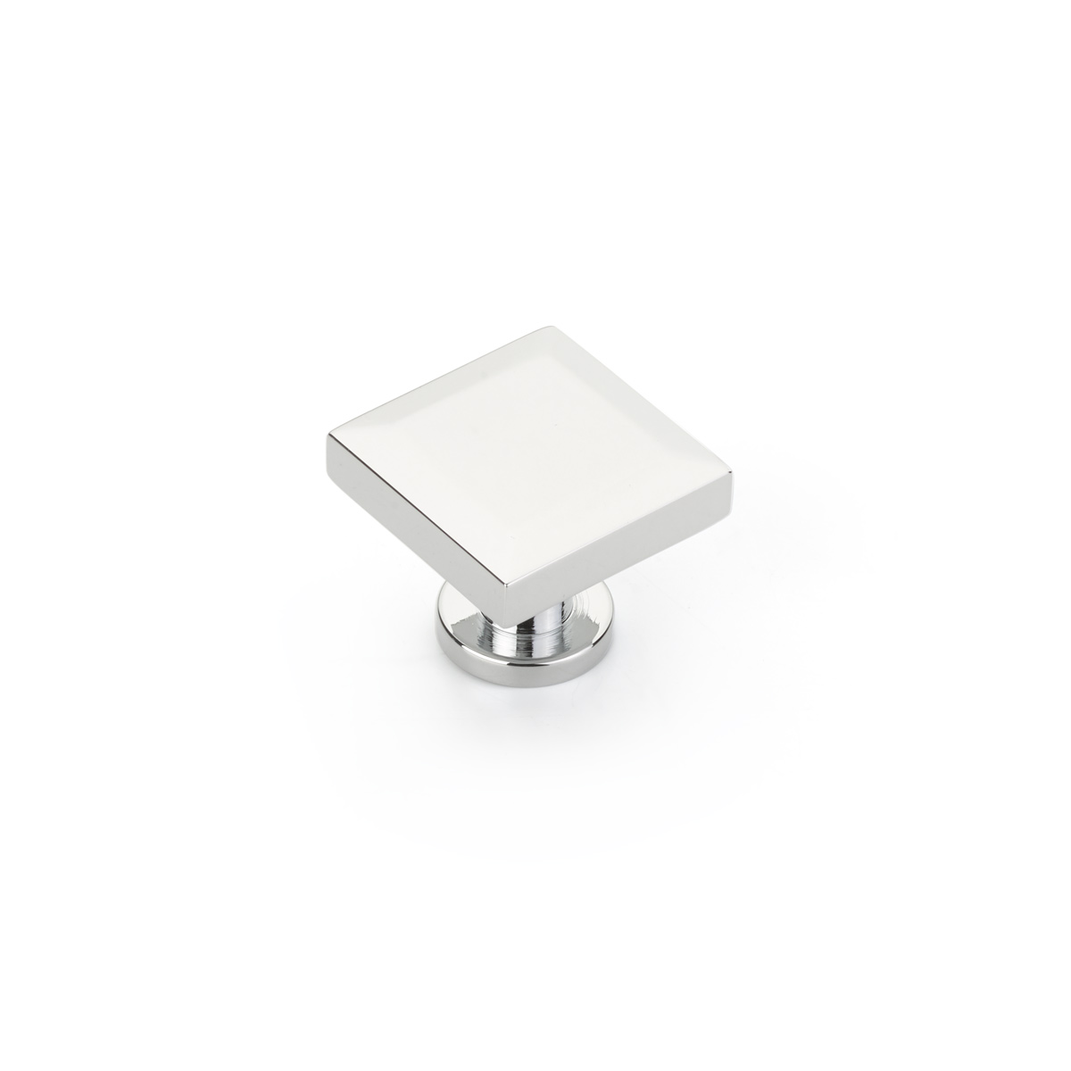 Schaub 551-26 Square Knob, Polished Chrome, 1-1/4" - Polished Chrome