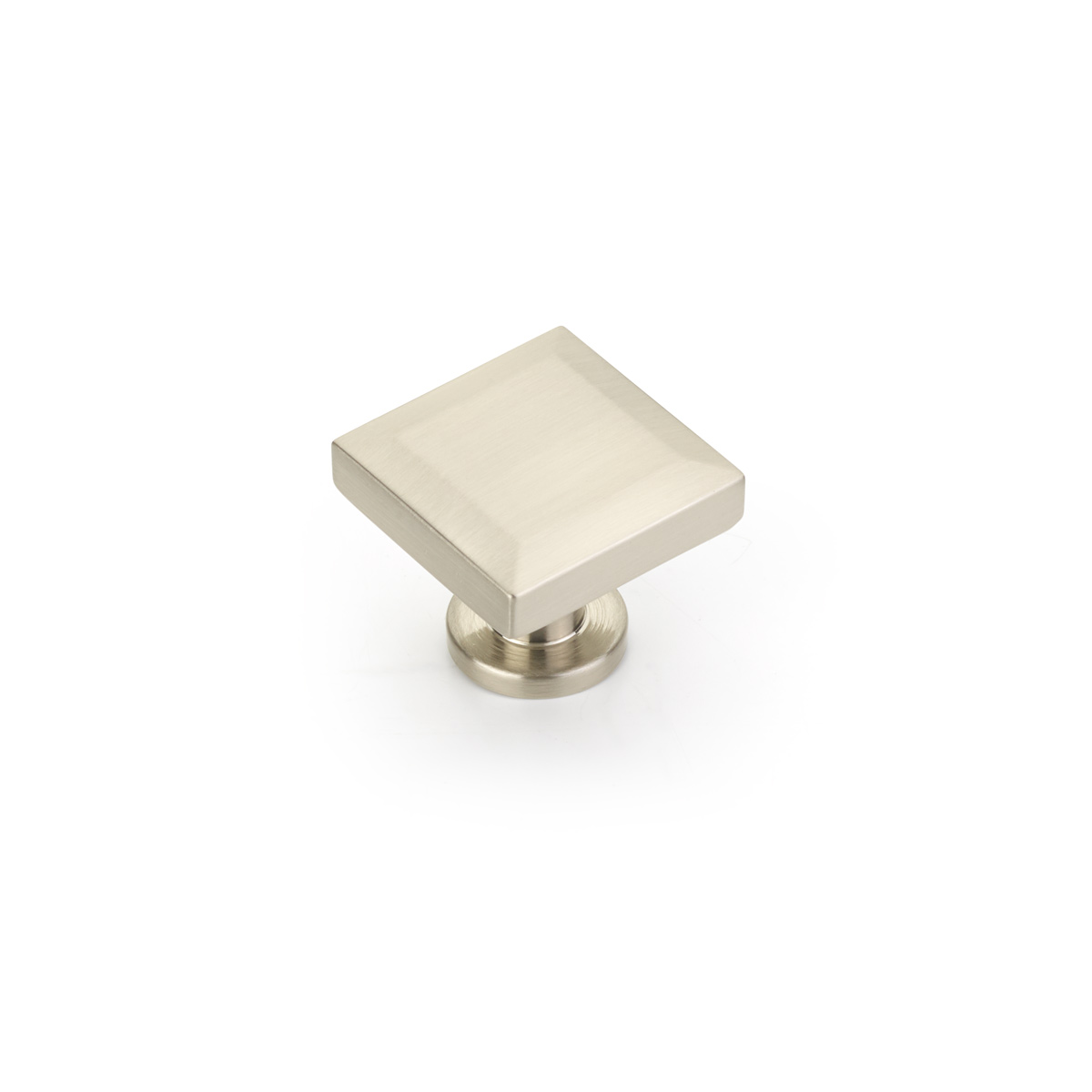 Schaub 551-BN Square Knob, Brushed Nickel, 1-1/4" - Brushed Nickel