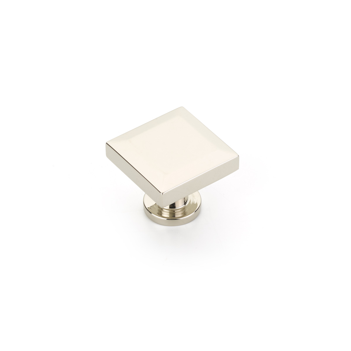 Schaub 551-PN Square Knob, Polished Nickel, 1-1/4" - Polished Nickel