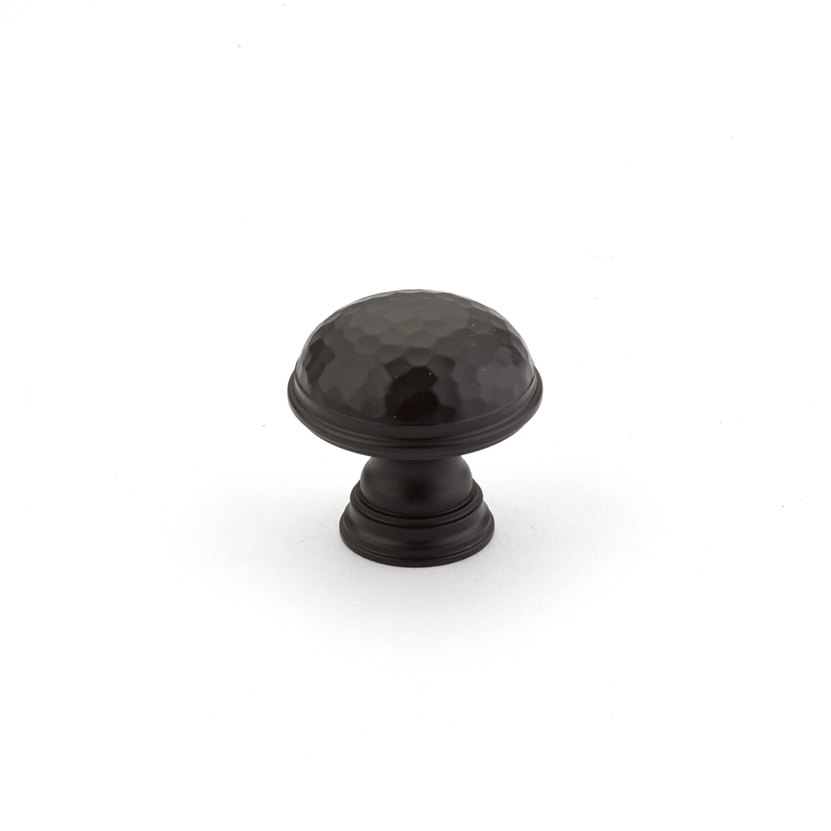 Schaub 570-10B Hammered Knob, Plain Edge,Oil Rubbed Bronze, 1-1/4" Dia - Oil Rubbed Bronze