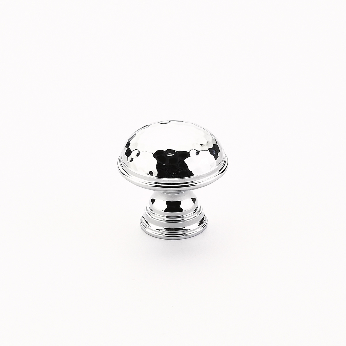 Schaub 570-26 Hammered Knob, Plain Edge, Polished Chrome, 1-1/4" Dia - Polished Chrome