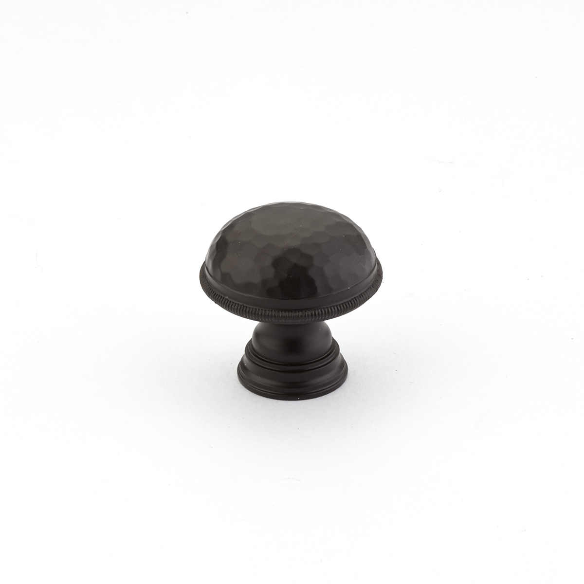 Schaub 571-10B Hammered Knob, Knurled Edge,Oil Rubbed Bronze, 1-1/4" Dia - Oil Rubbed Bronze