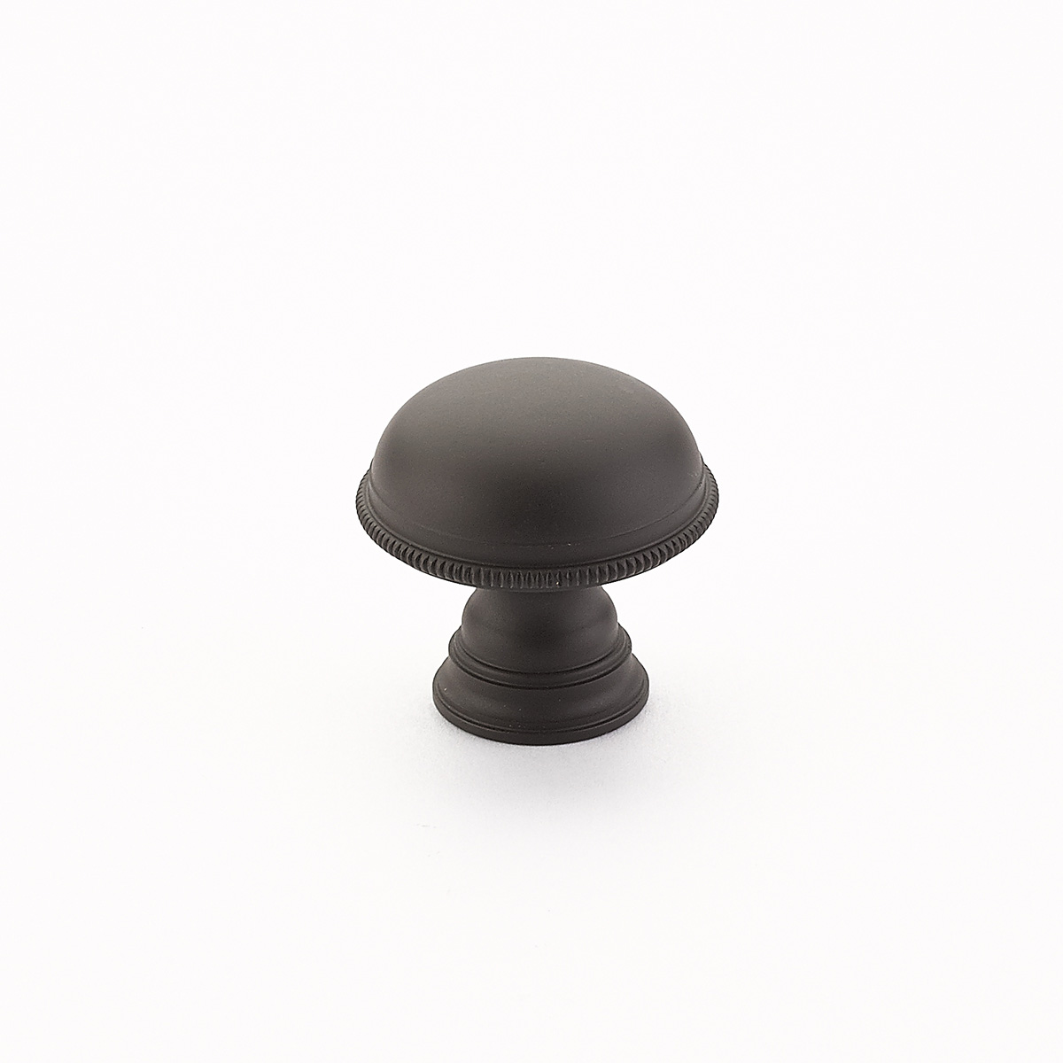 Schaub 572-10B Plain Surface Knob, Knurled Edge,Oil Rubbed Bronze, 1-1/4" Dia - Oil Rubbed Bronze