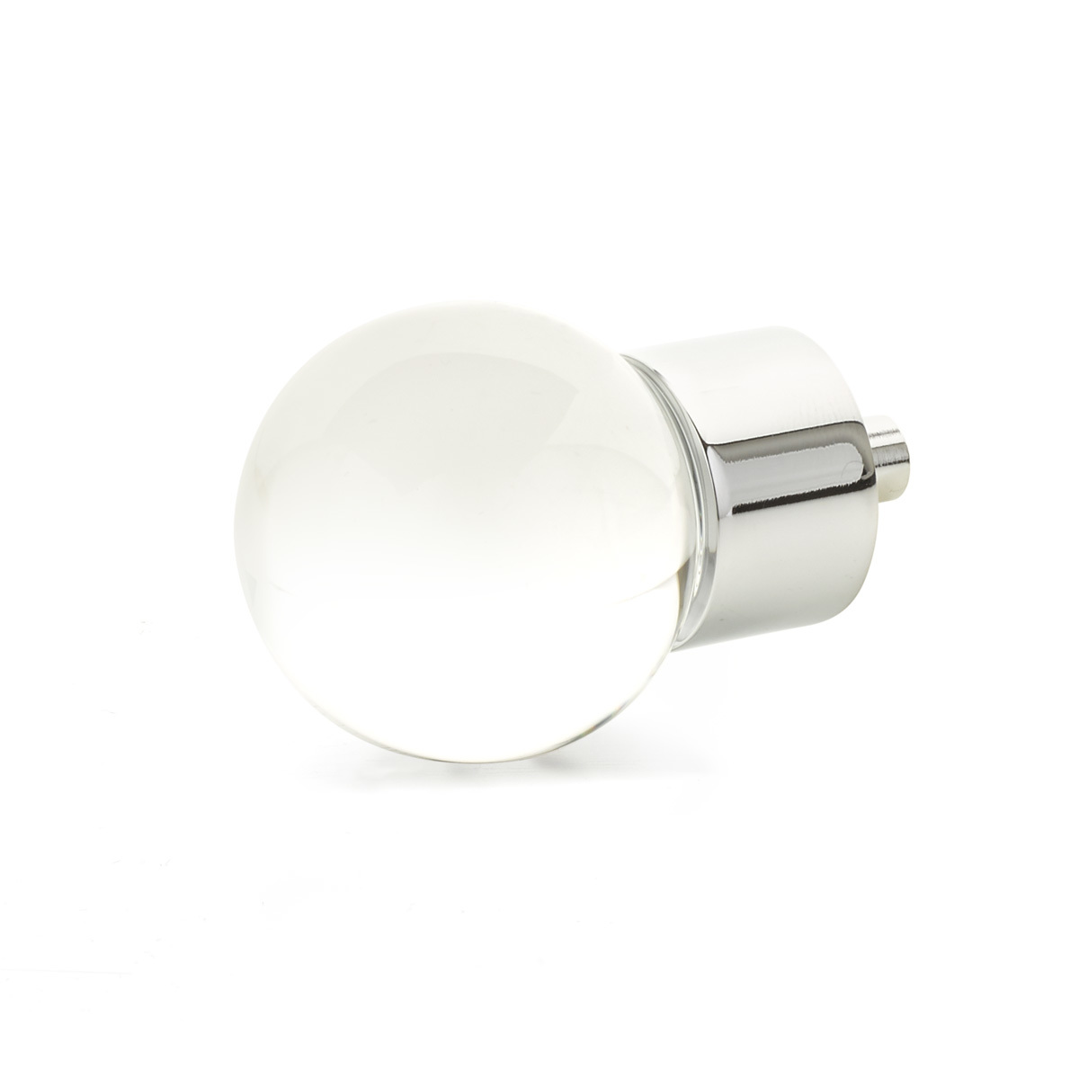 Schaub 59-26 Globe Glass Knob, Polished Chrome, 1-3/8" Dia - Polished Chrome