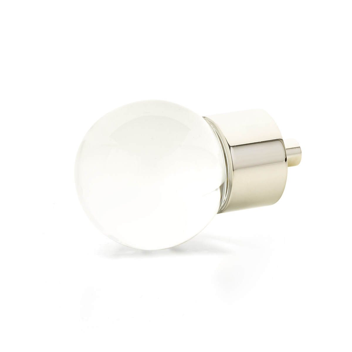 Schaub 59-PN Globe Glass Knob, Polished Nickel, 1-3/8" Dia - Polished Nickel