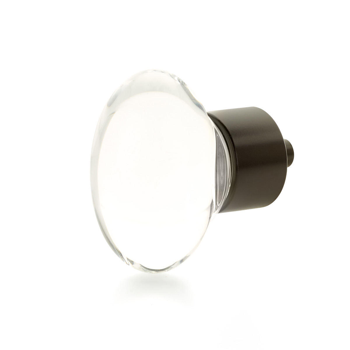 Schaub 60-10B Oval Glass Knob,Oil Rubbed Bronze, 1-3/4" Dia - Oil Rubbed Bronze