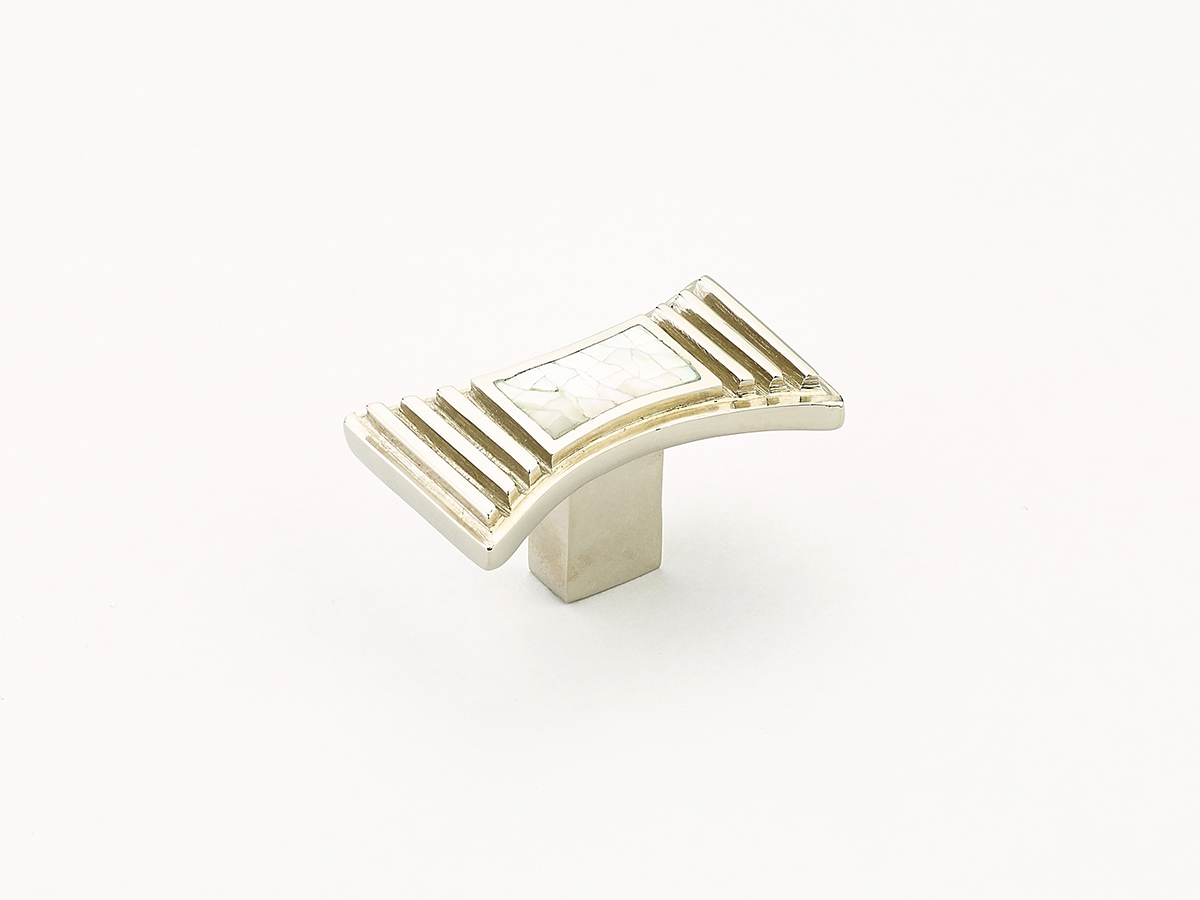 Schaub 640-MOP/PN Knob, Mother of Pearl, Polished Nickel, 1-3/4" - Polished Nickel