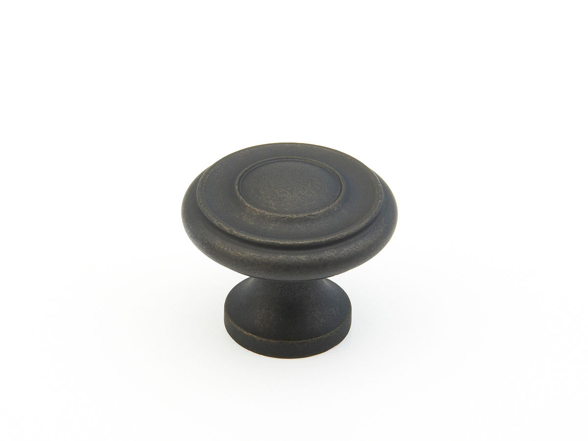 Schaub 703-DBZ Round Knob, Distressed Bronze, 1-1/4" Dia - Distressed Bronze