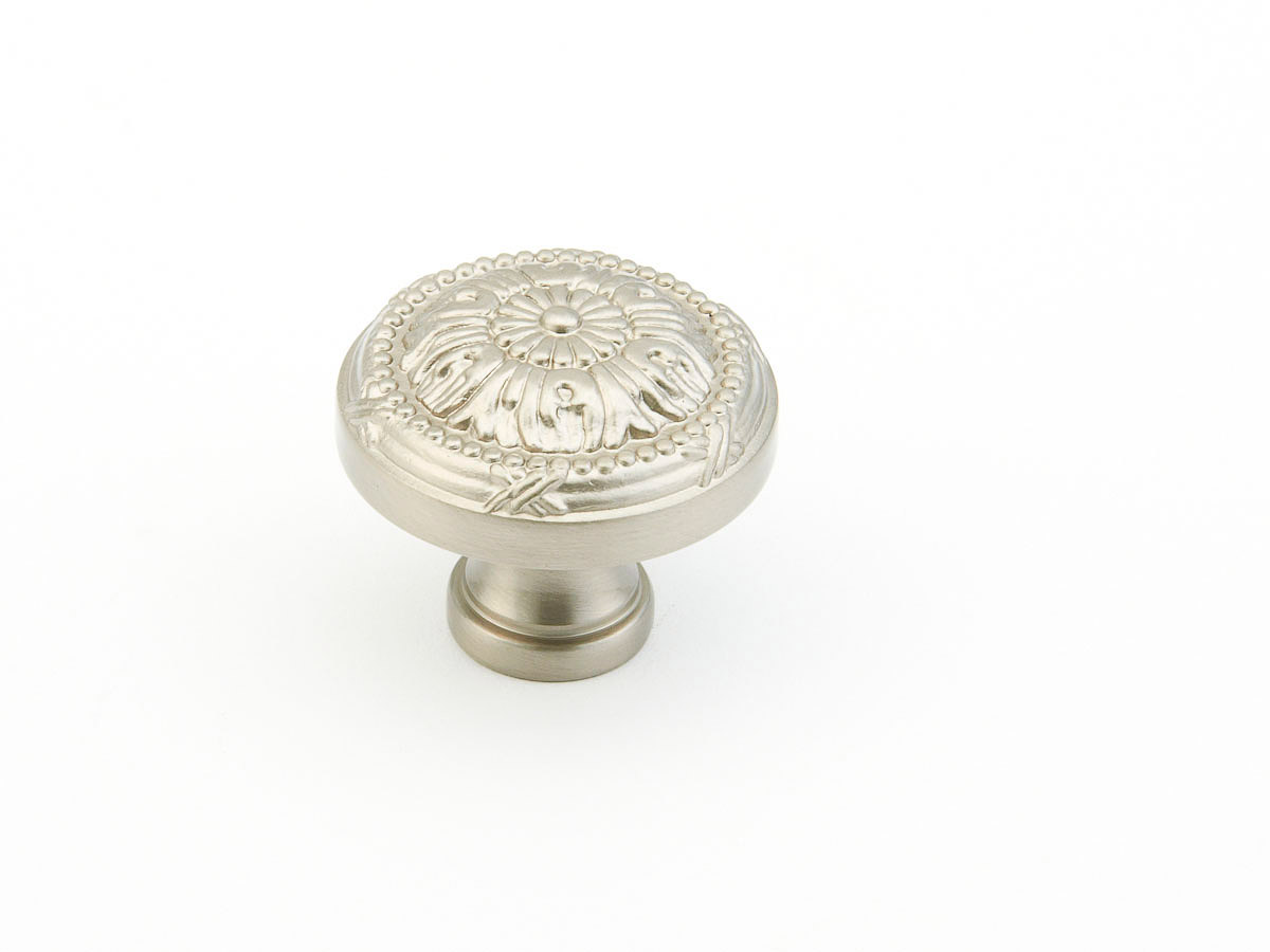 Schaub 751-15 Round Knob, Satin Nickel, 1-1/4" Dia - Satin Nickel