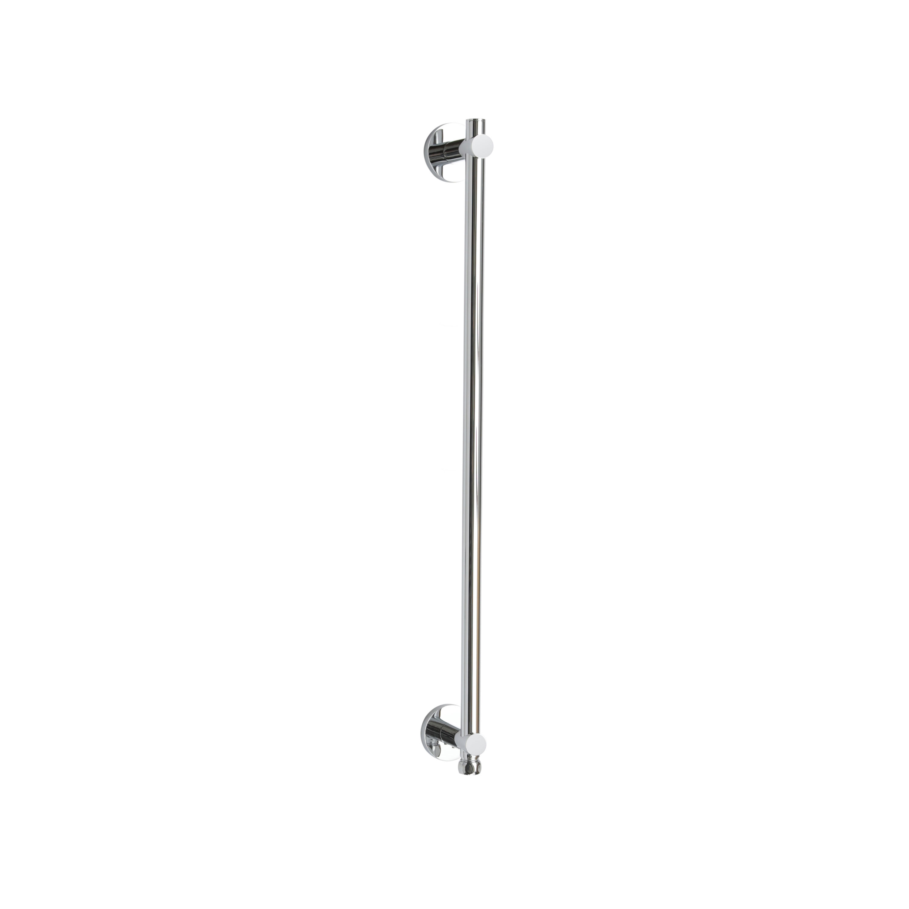 Thermasol 15-1002-PC Shower Rail W/integral Water Way round - Polished Chrome - Click Image to Close