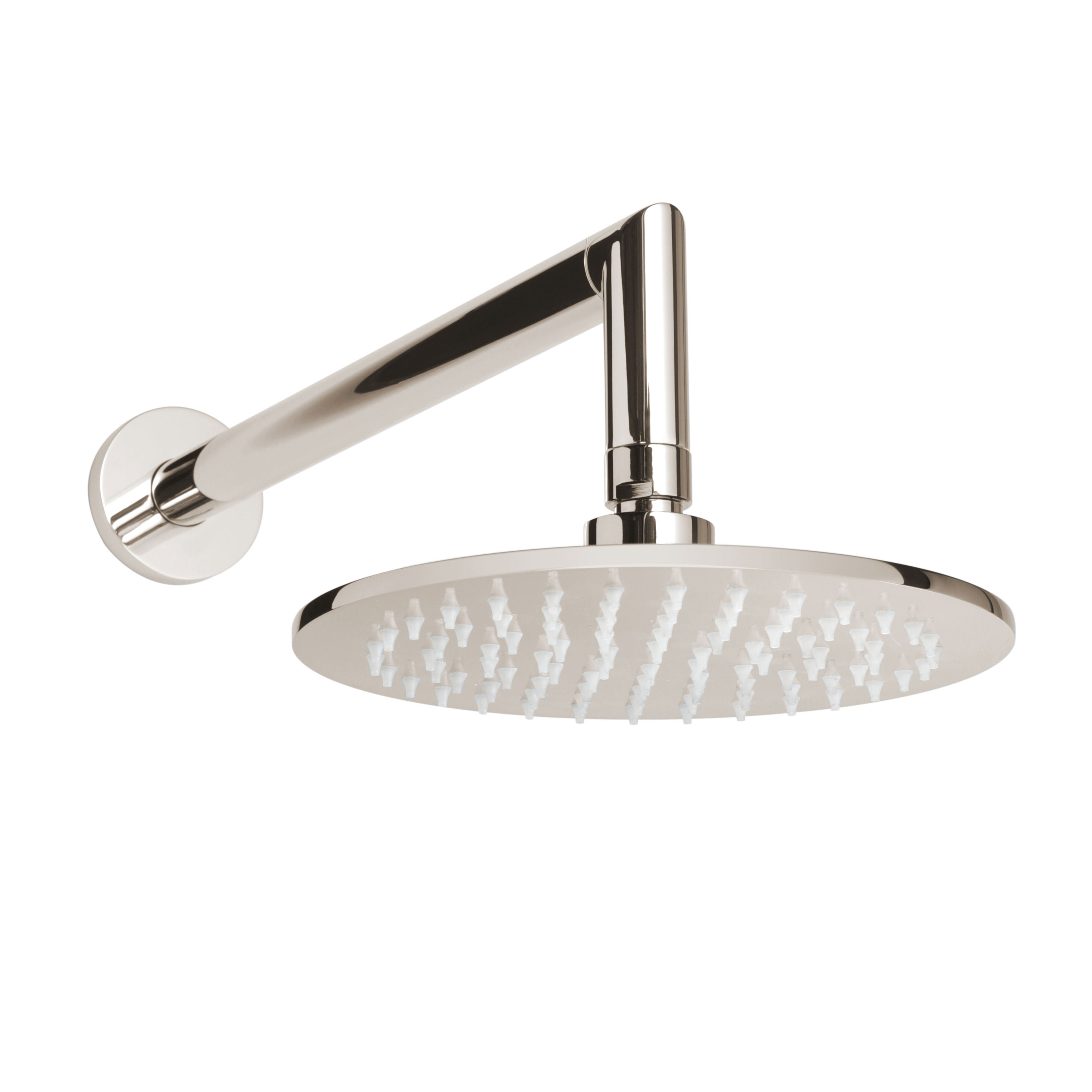 Thermasol 15-1007-PN 200mm DIA. x 8.5mm, 304SS Shower Head 1/2" Inlet Round - Polished Nickel