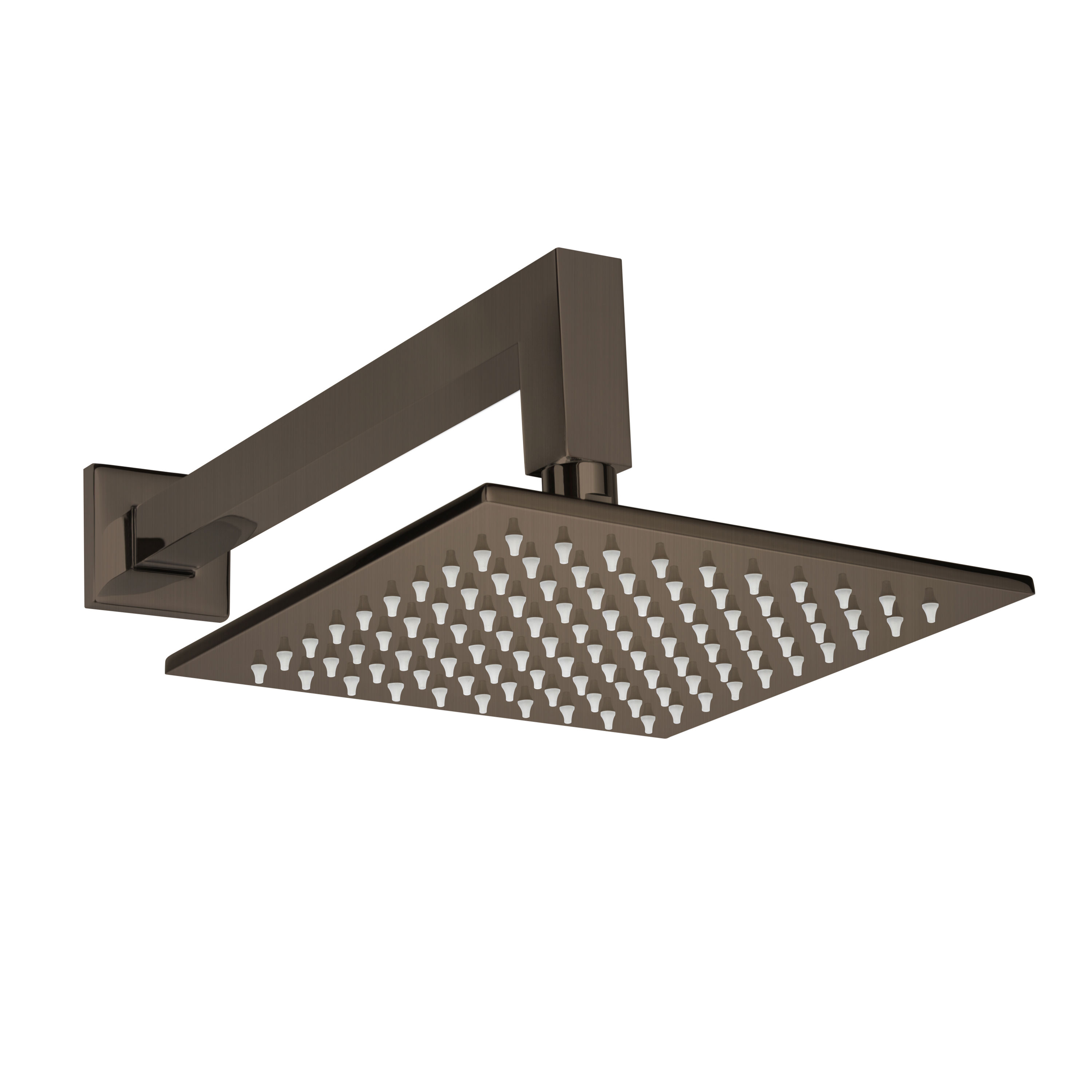 Thermasol 15-1009-ORB 200mm x 200mm x 10mm, 304SS Rain Head 1/2" Inlet Square - Oil Rubbed Bronze