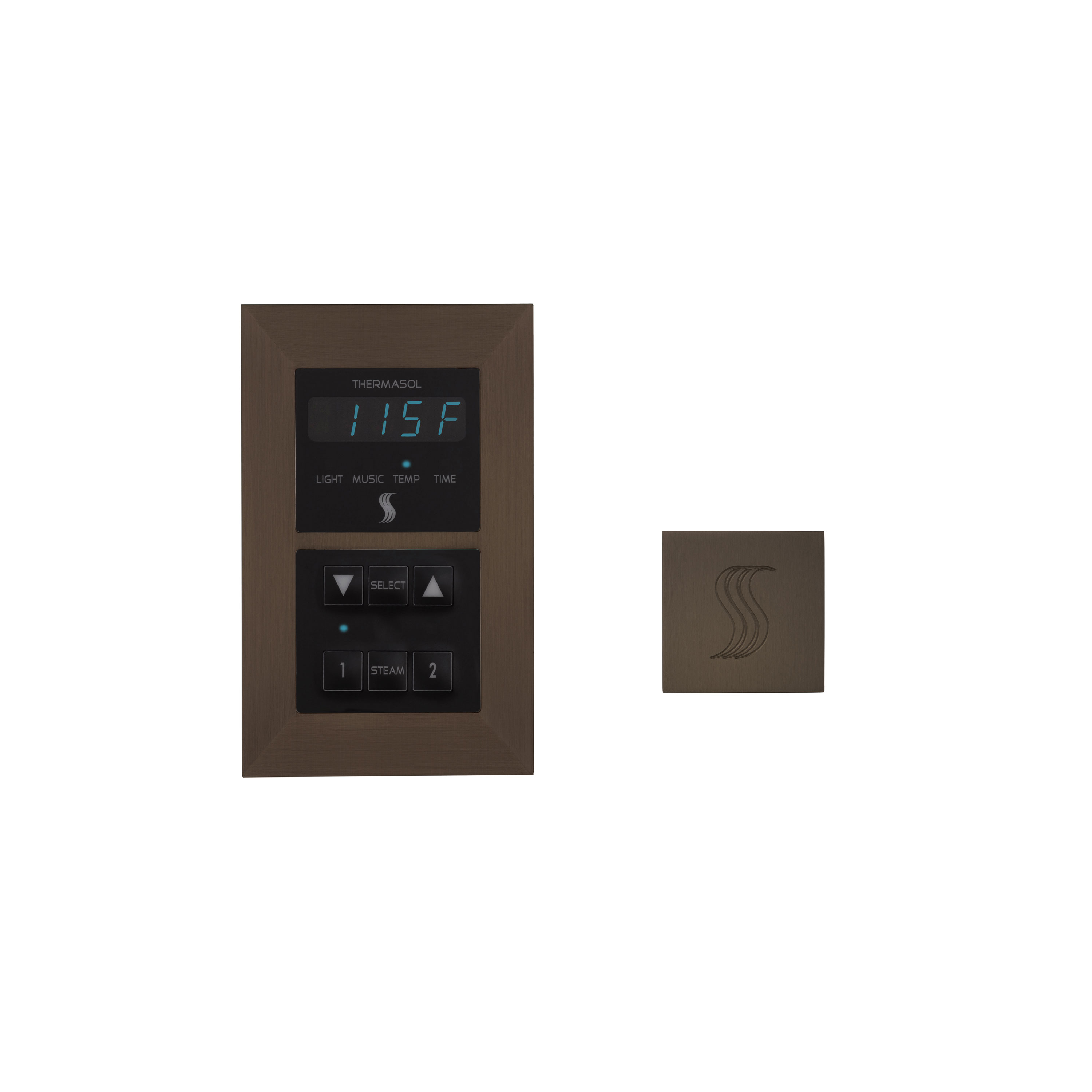 Thermasol SEMR-SVSQ-ORB Signature Series Control and Steam Head Kit Square - Oil Rubbed Bronze