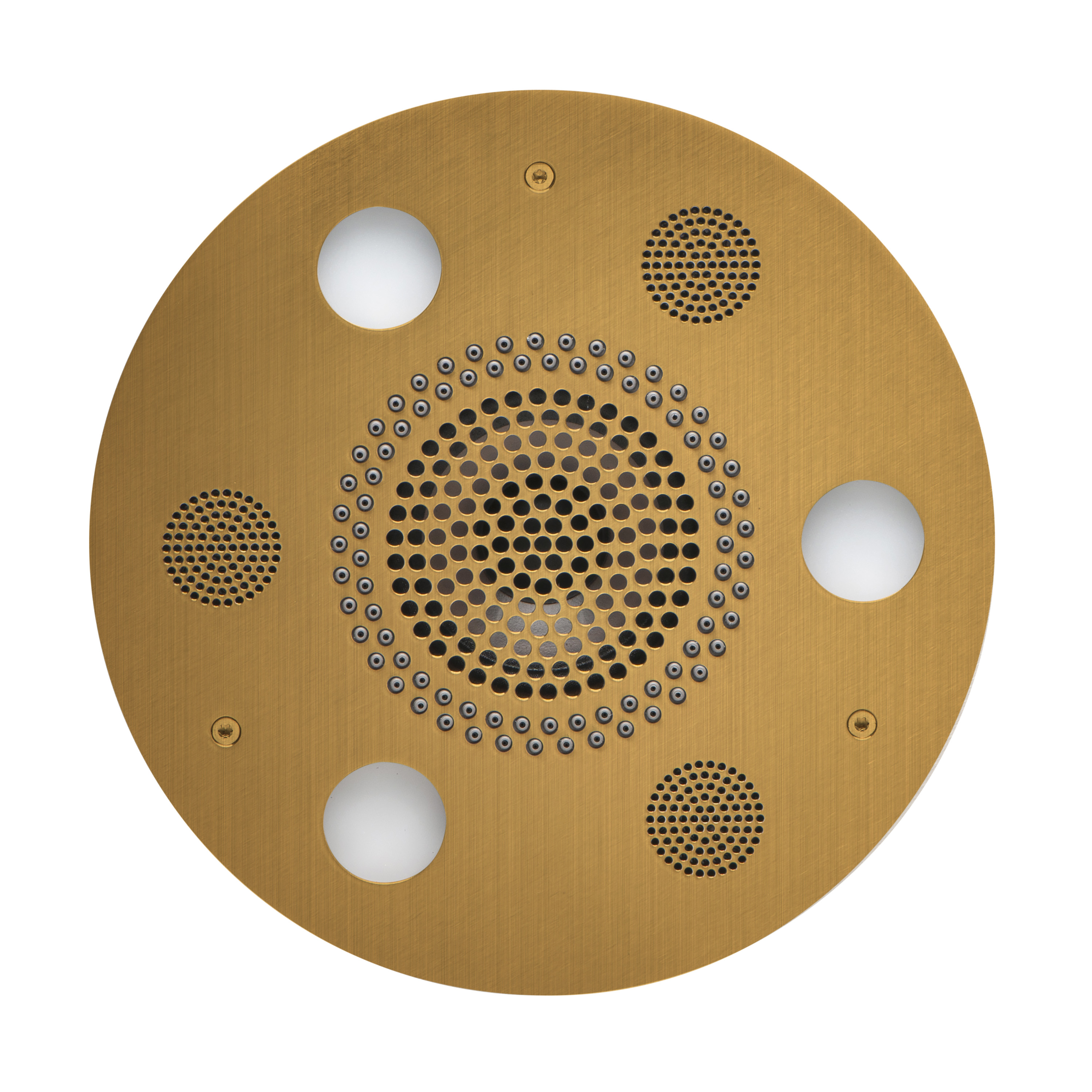 Thermasol SLSRRD-AB Serenity Light, Sound, Rain System Round - Antique Brass