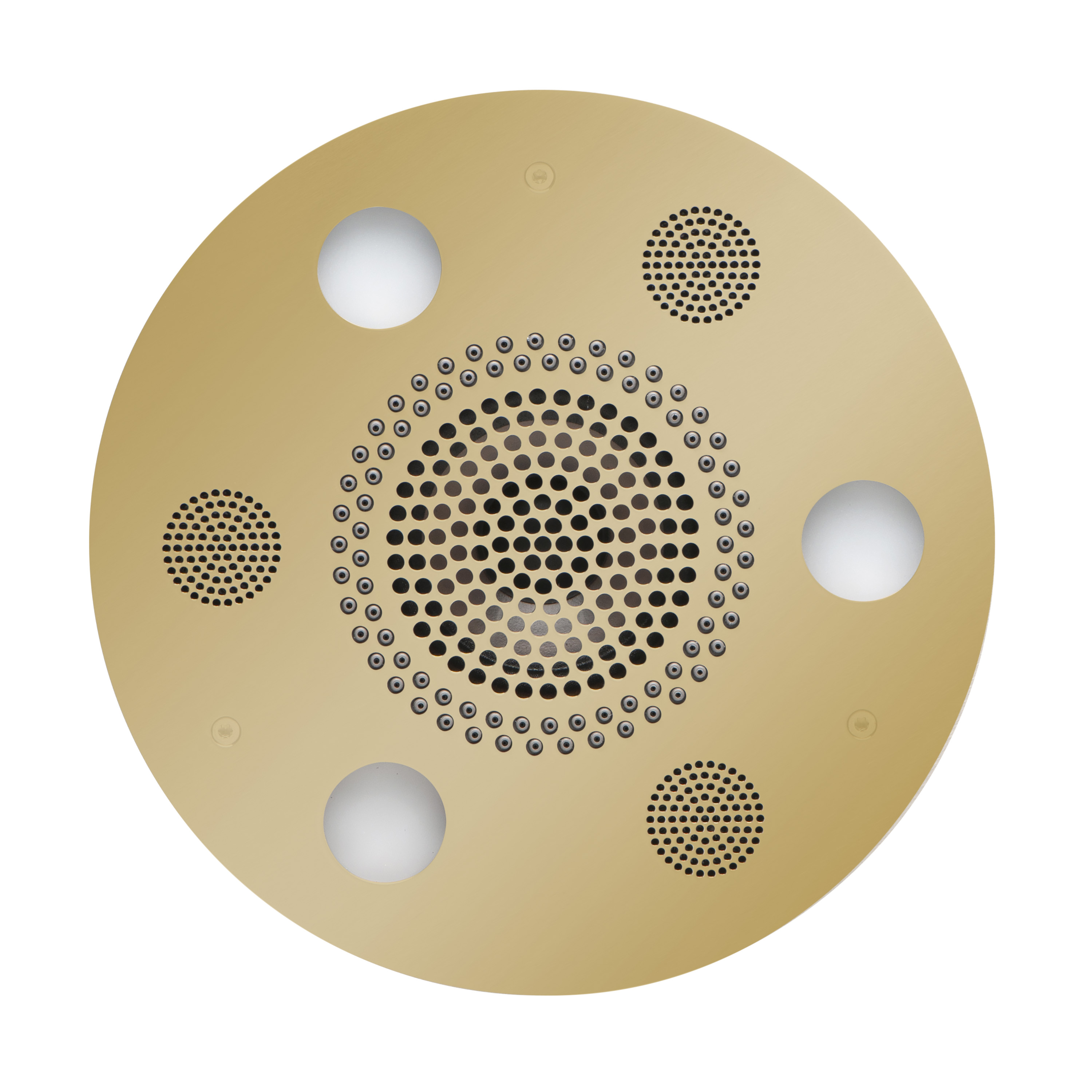 Thermasol SLSRRD-PB Serenity Light, Sound, Rain System Round - Polished Brass