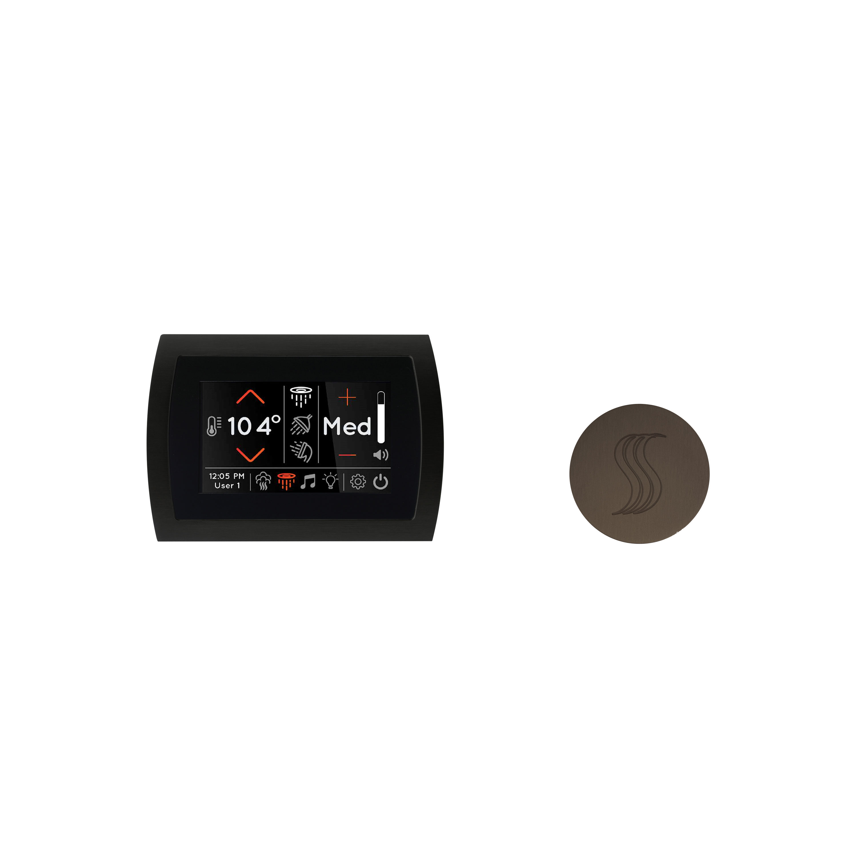 Thermasol STC-SVRD-ORB Signatouch Control and Steam Head Kit Round - Oil Rubbed Bronze