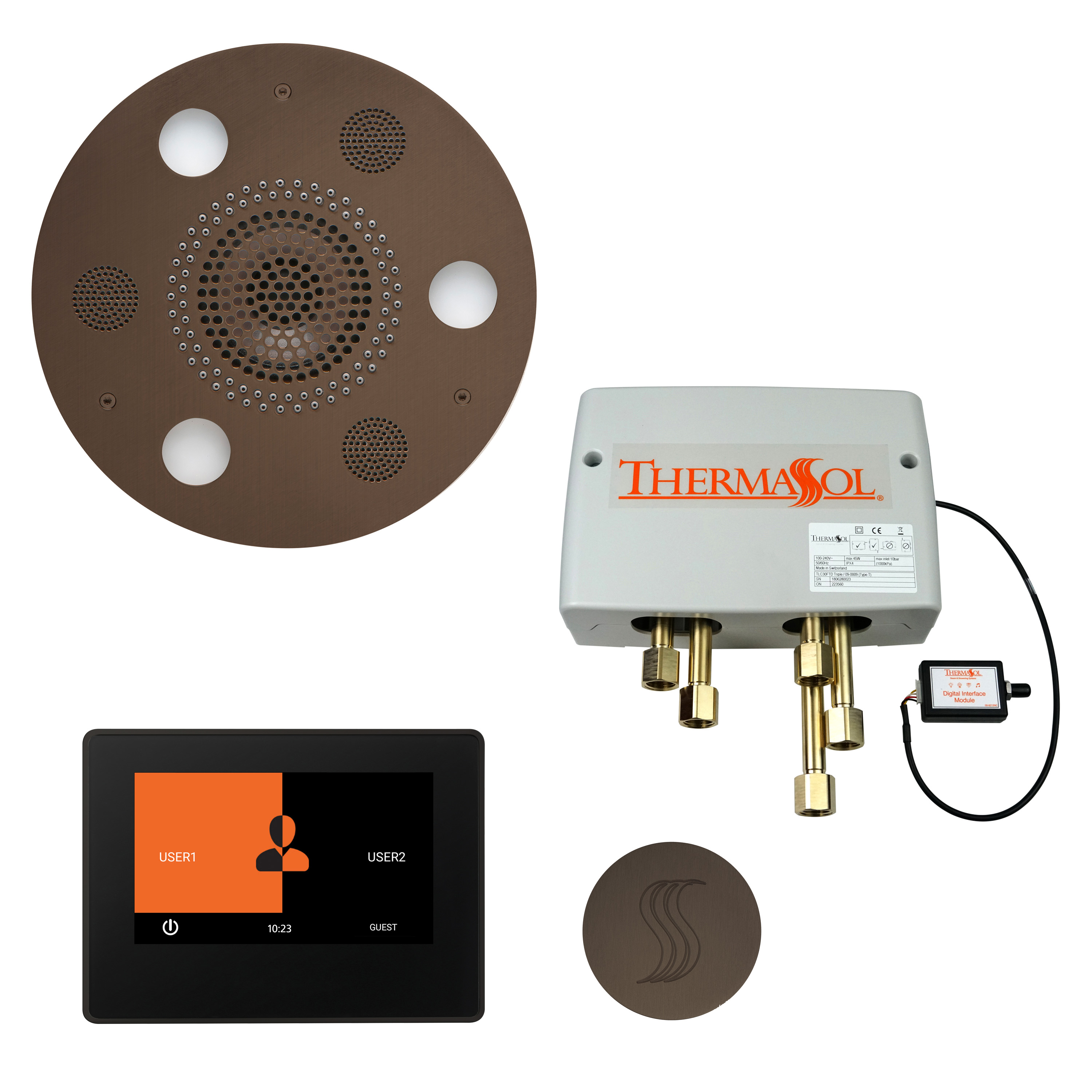 Thermasol TWP7R-ORB The Total Wellness Package with 7" ThermaTouch Round - Oil Rubbed Bronze