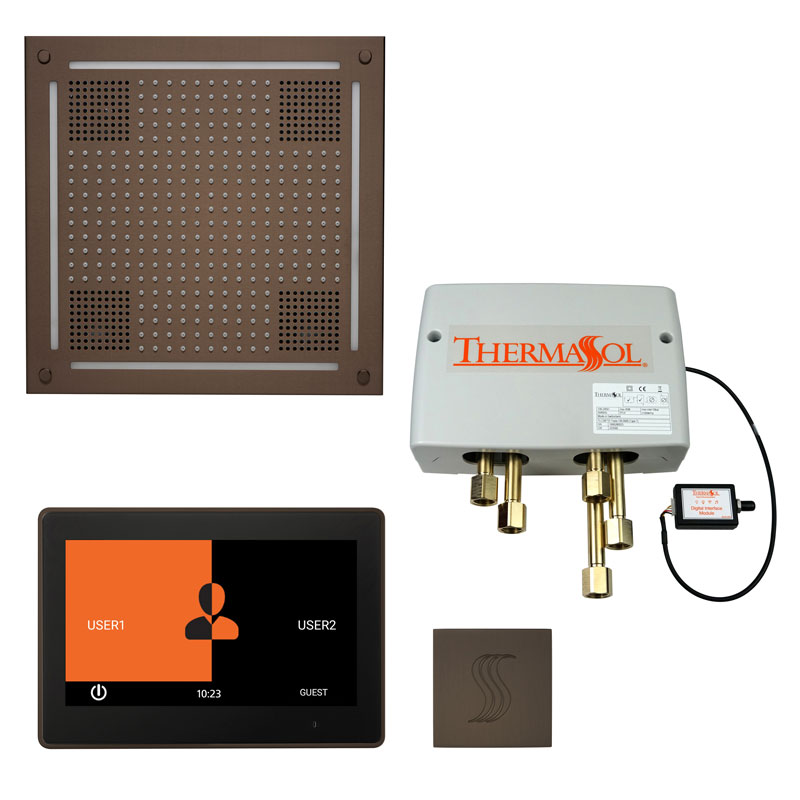 Thermasol TWPH10US-ORB The Total Wellness Hydrovive Package with 10" ThermaTouch Square - Oil Rubbed Bronze
