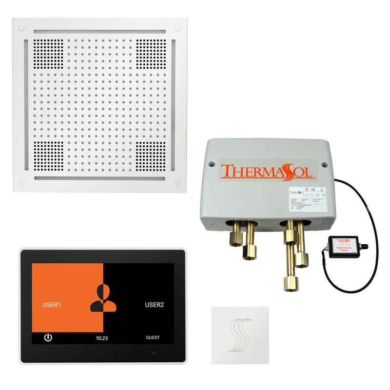 Thermasol TWPH10US-WHT The Total Wellness Hydrovive Package with 10" ThermaTouch Square - White