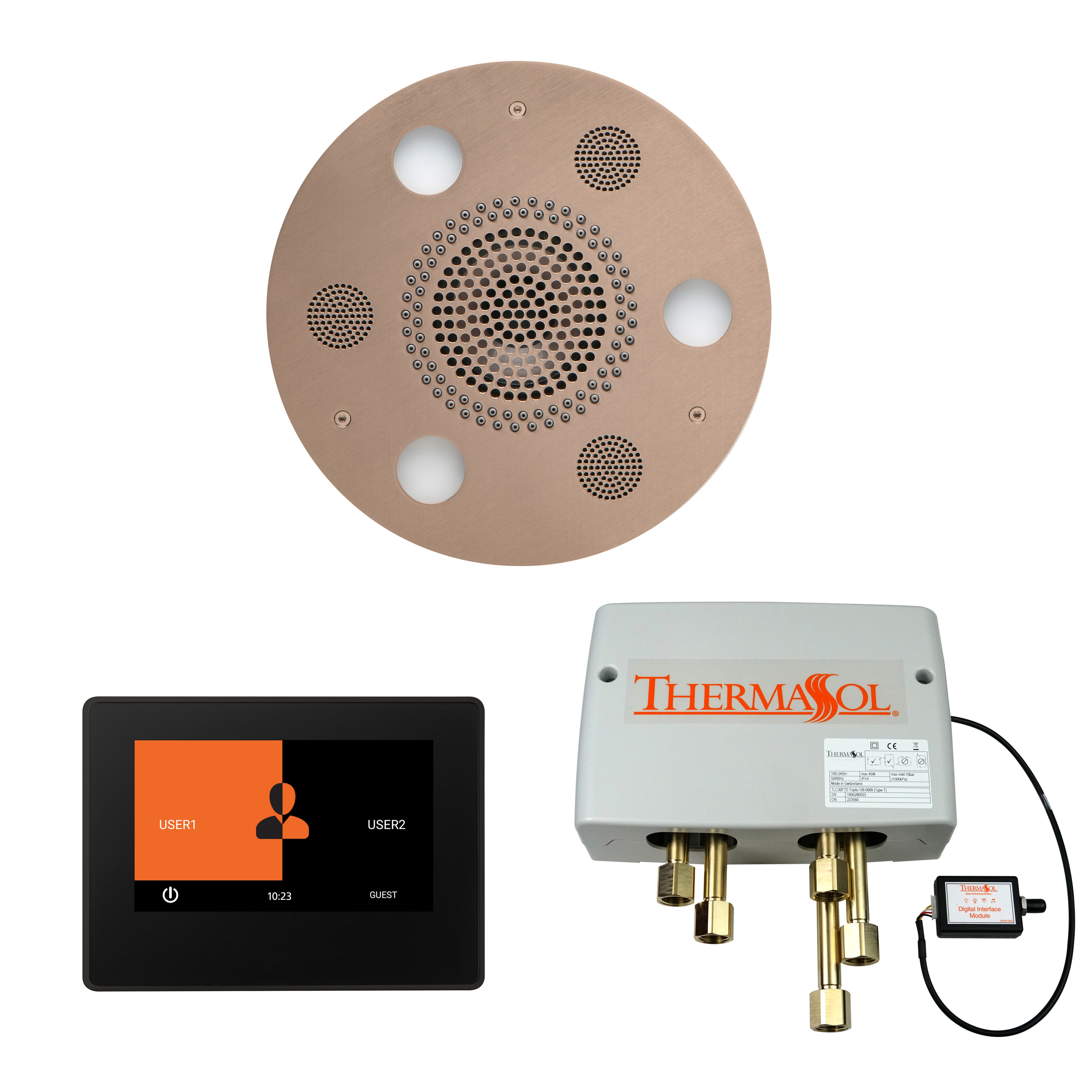 Thermasol WSP7R-SN The Wellness Shower Package with 7" ThermaTouch Round - Satin Nickel - Click Image to Close