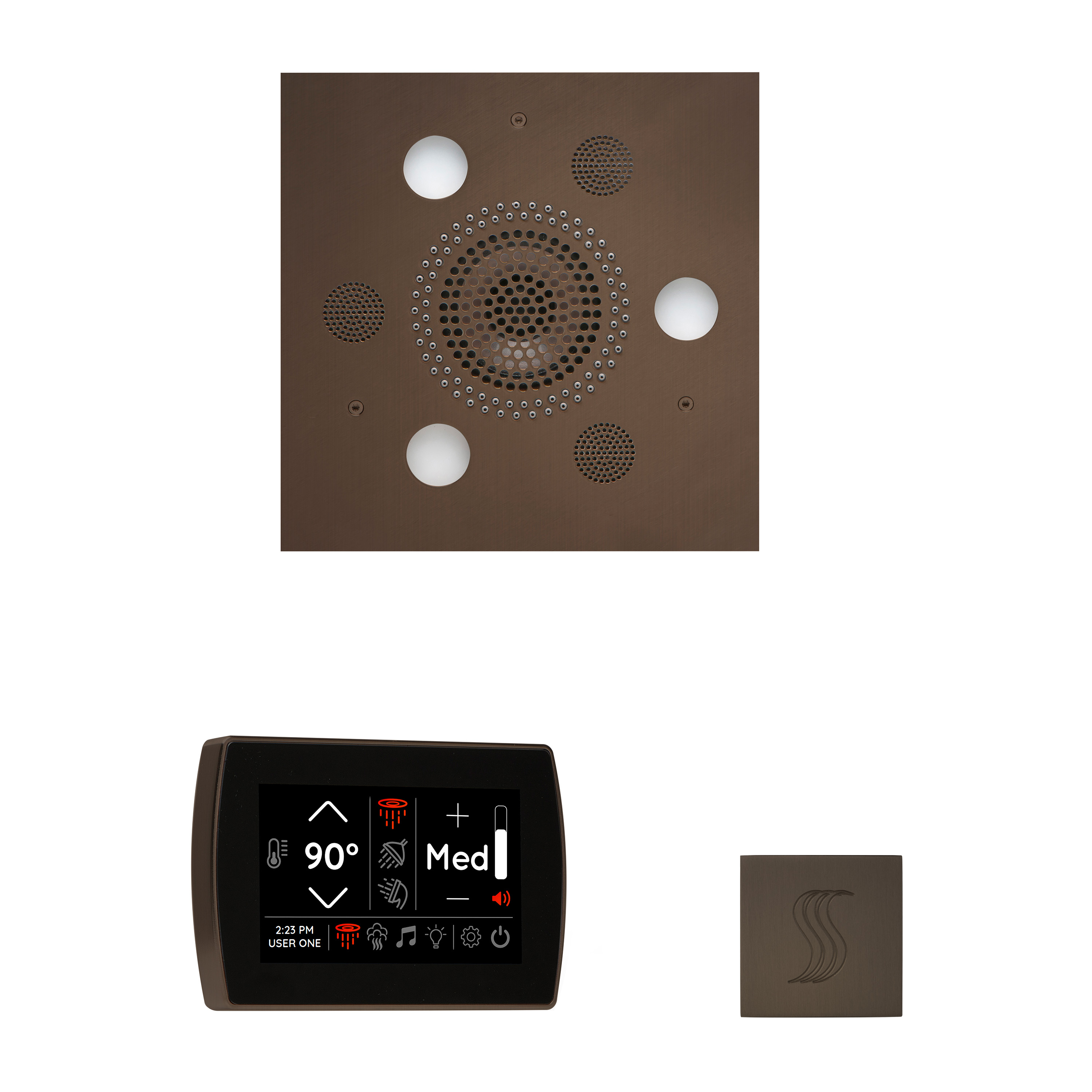 Thermasol WSTPSS-ORB The Wellness Steam Package with SignaTouch Square - Oil Rubbed Bronze